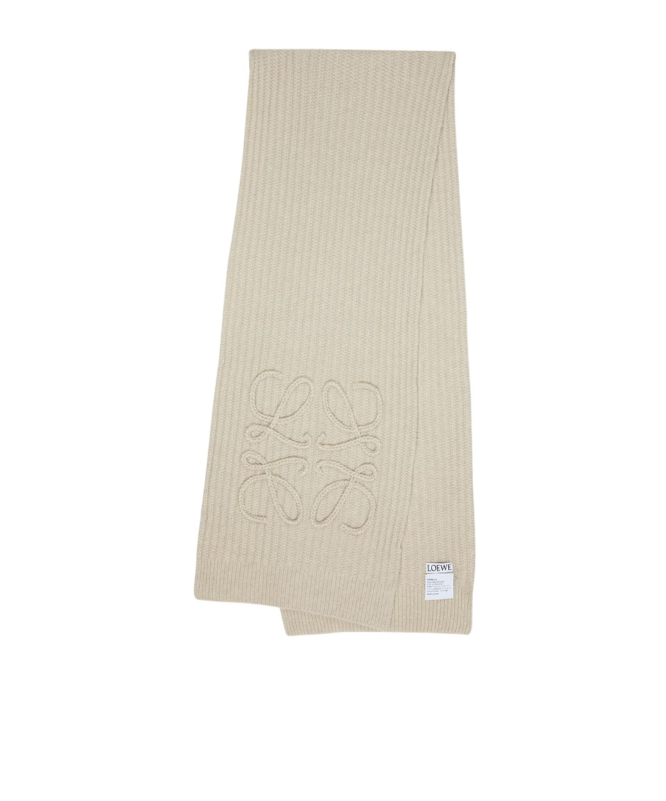 Loewe Rectangular Scarf In Nude