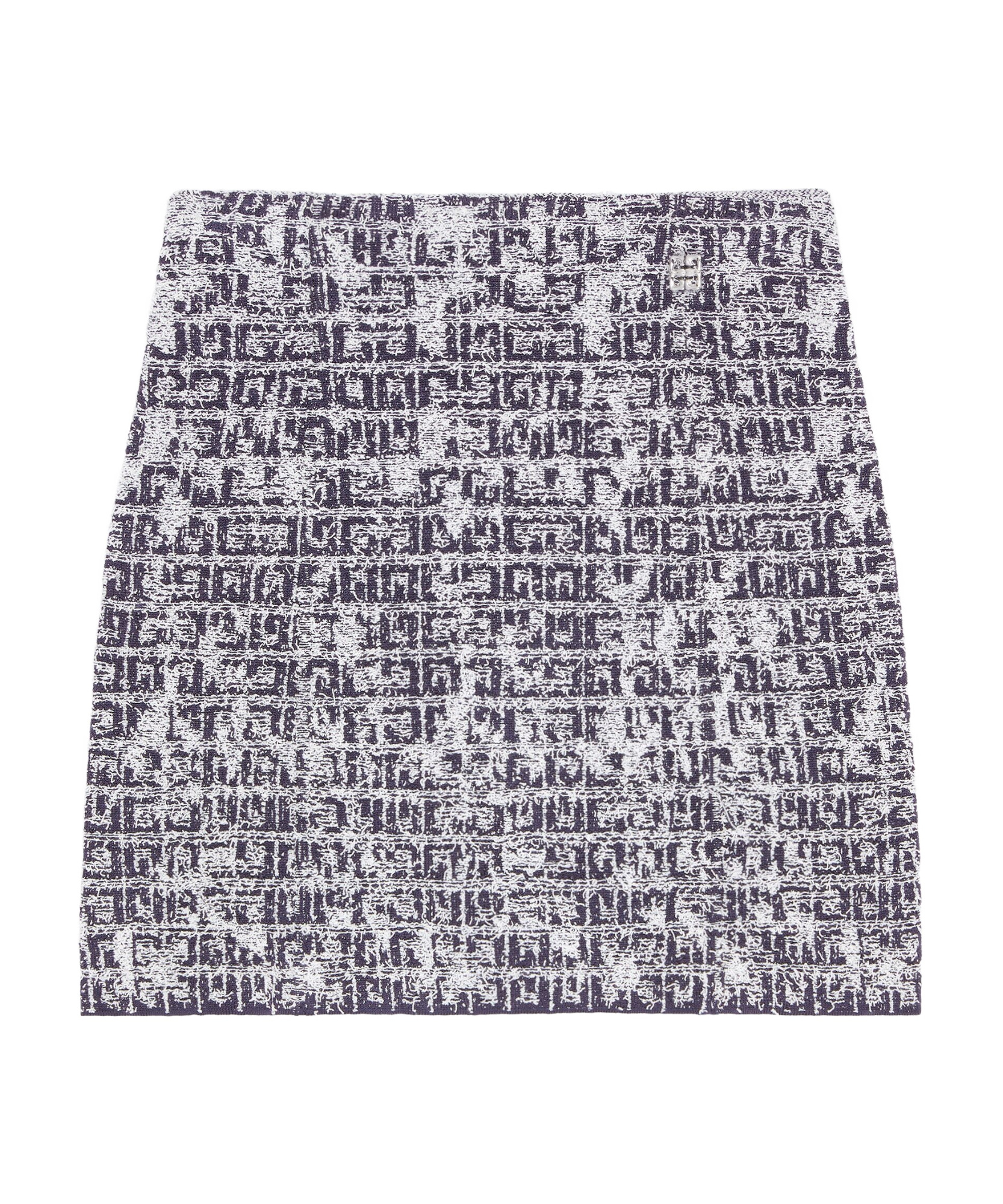 Givenchy Skirt In 4g Tweed With 4g Liquid Detail In Blue