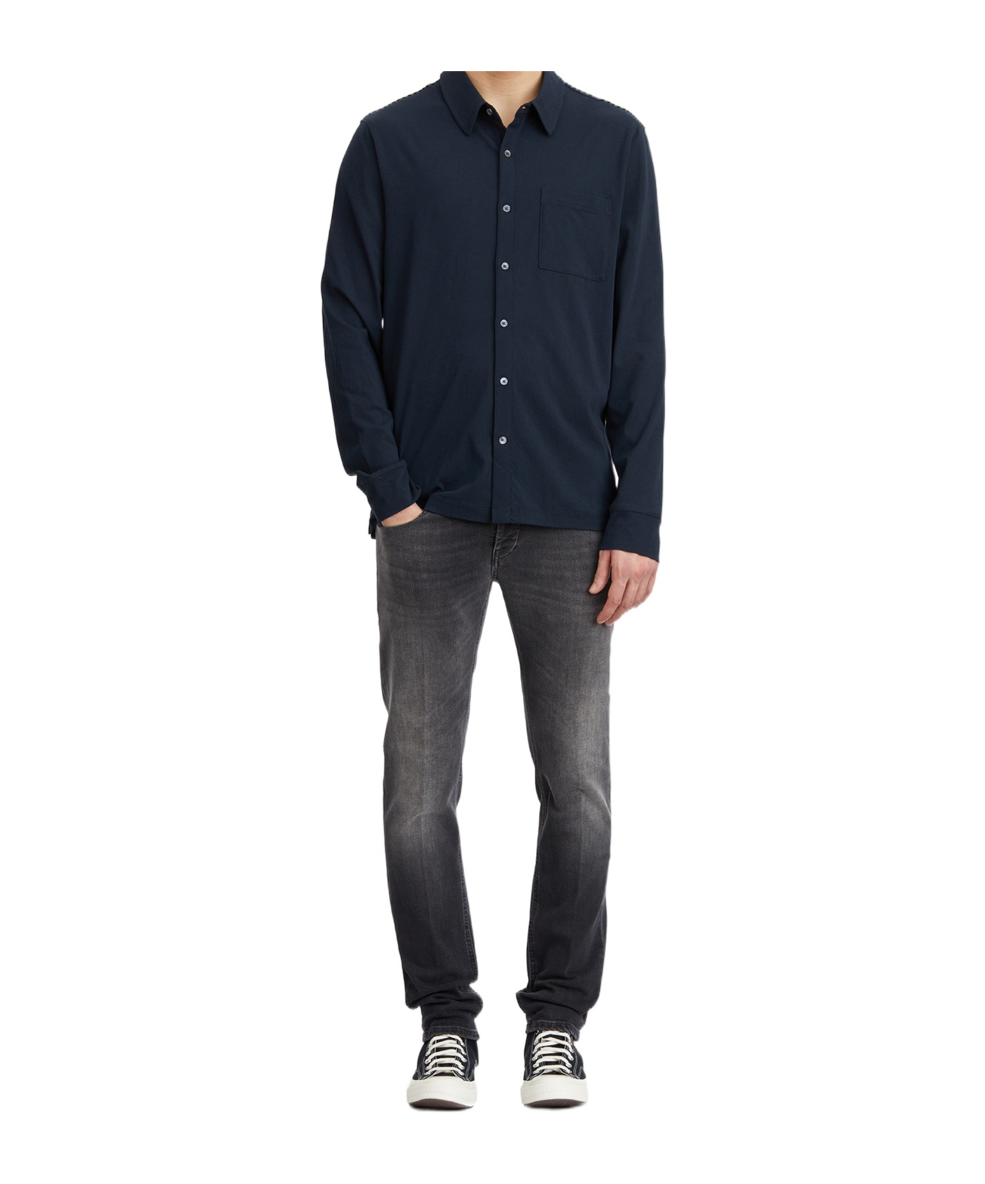 James Perse Long-sleeved Shirt In Black