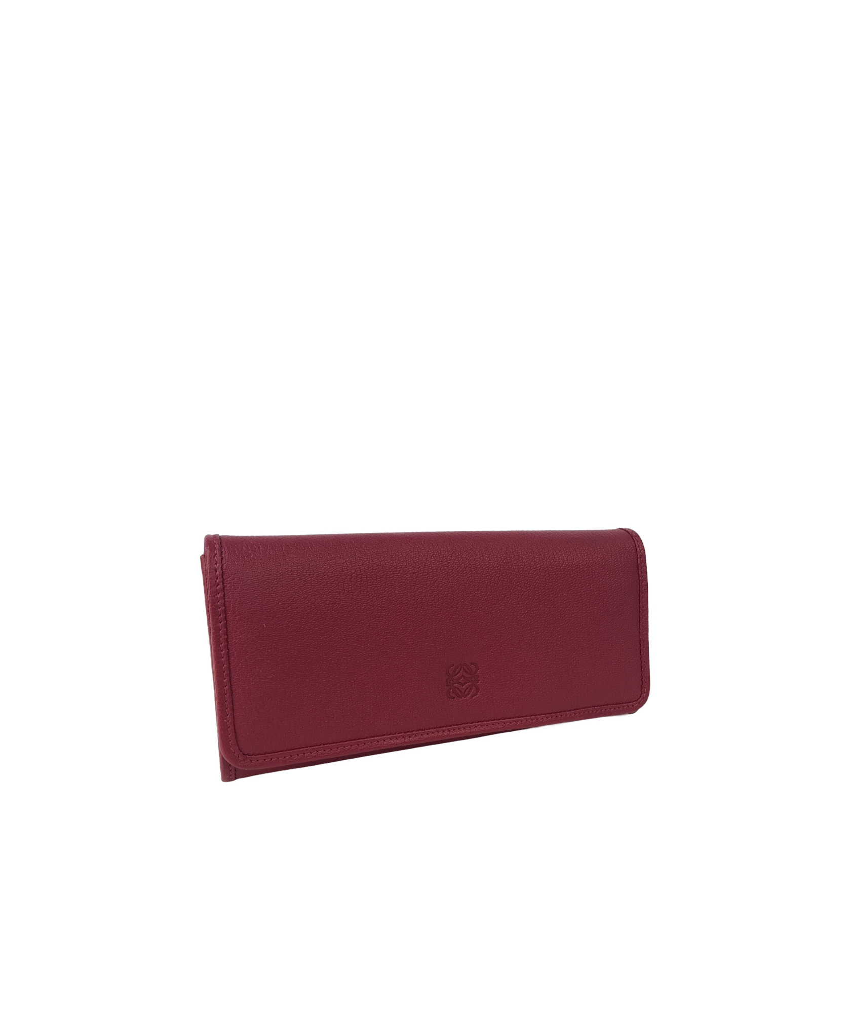 Loewe Logo Long Wallet In Red