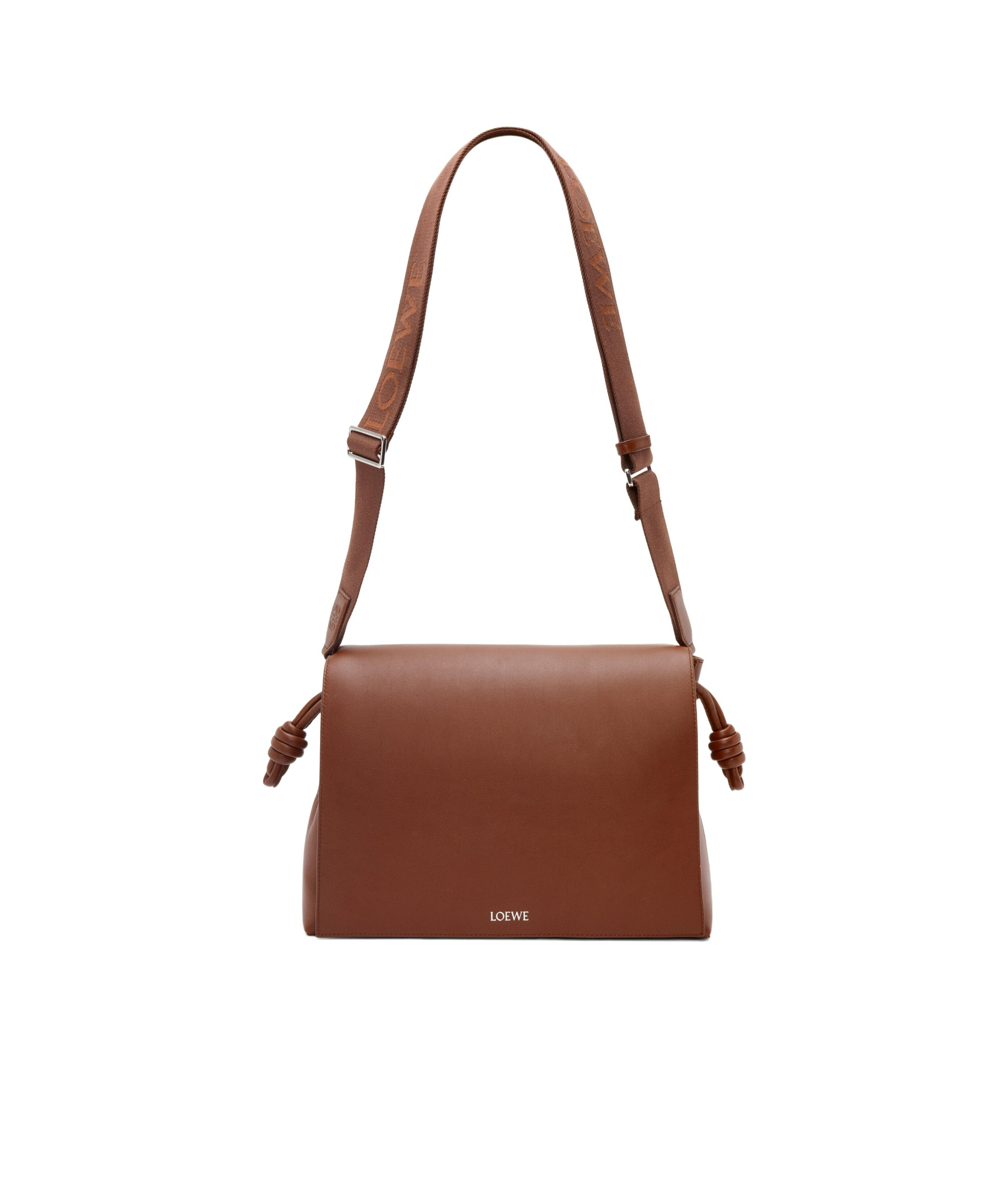 Loewe Flamenco Leather Messenger Bag In Brown