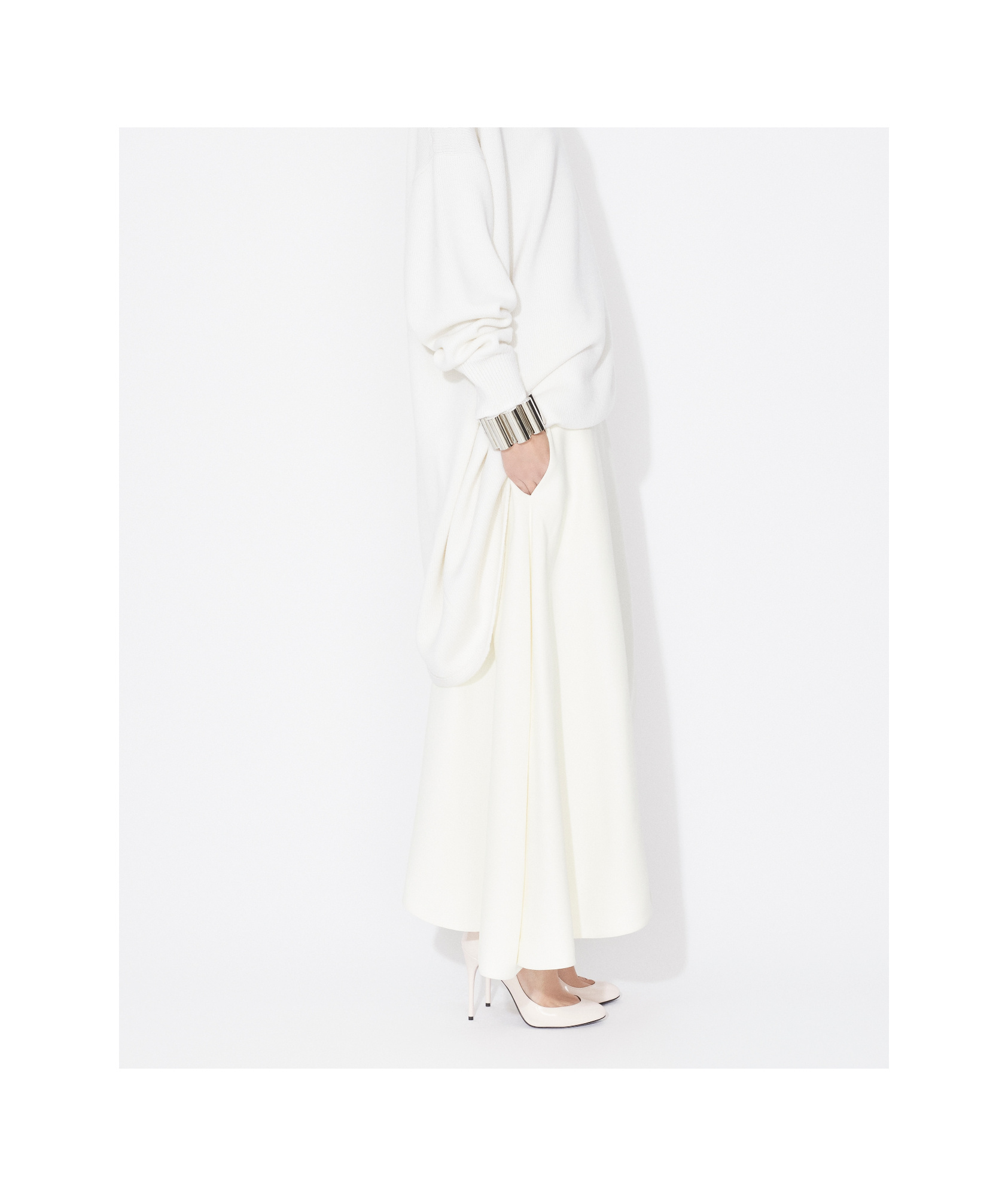 ALAÏA ALAÏA FLUID ASYMMETRIC SKIRT 