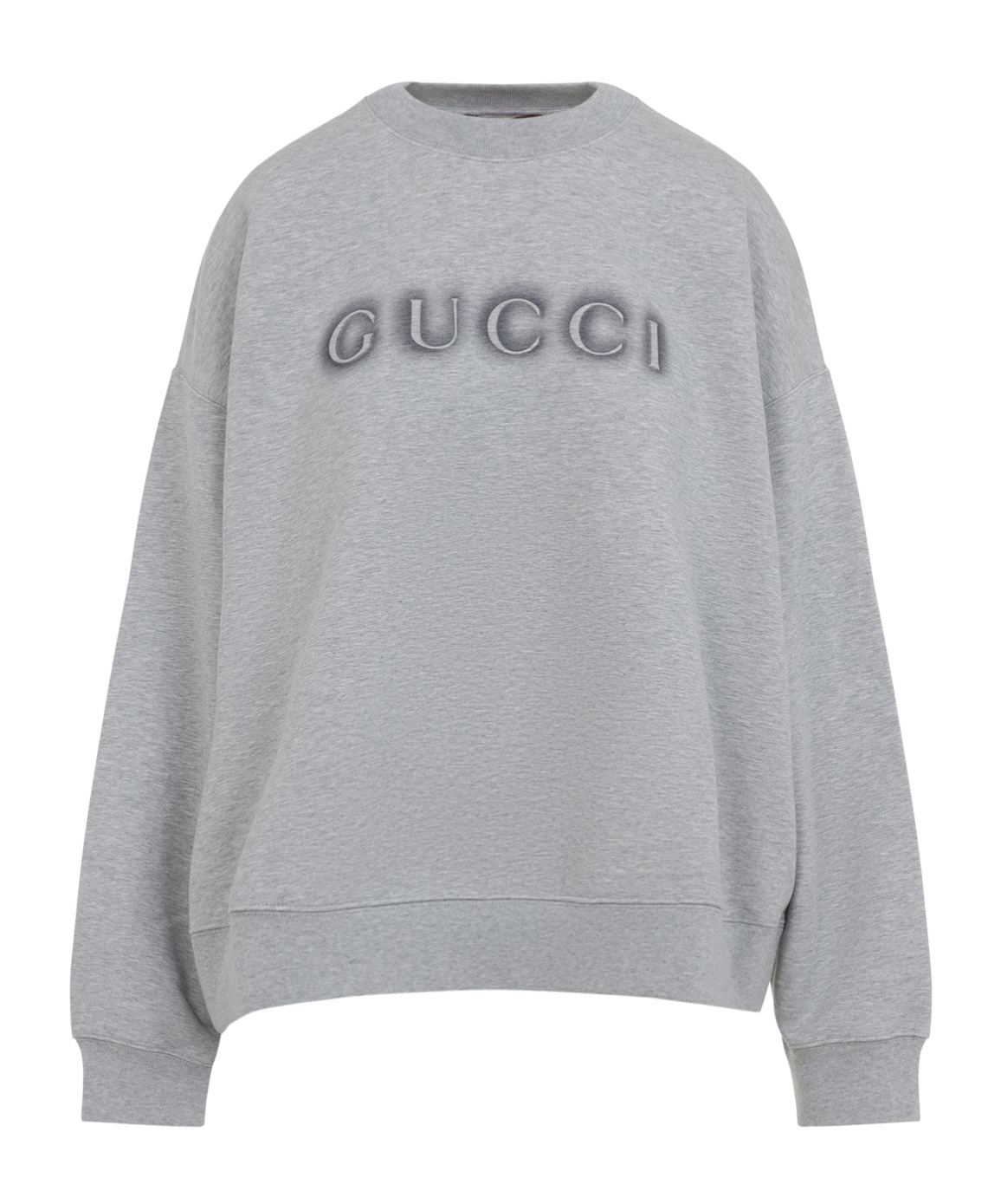 Gucci Sweatshirt Grey Cotton Dropped Shoulders In Gray