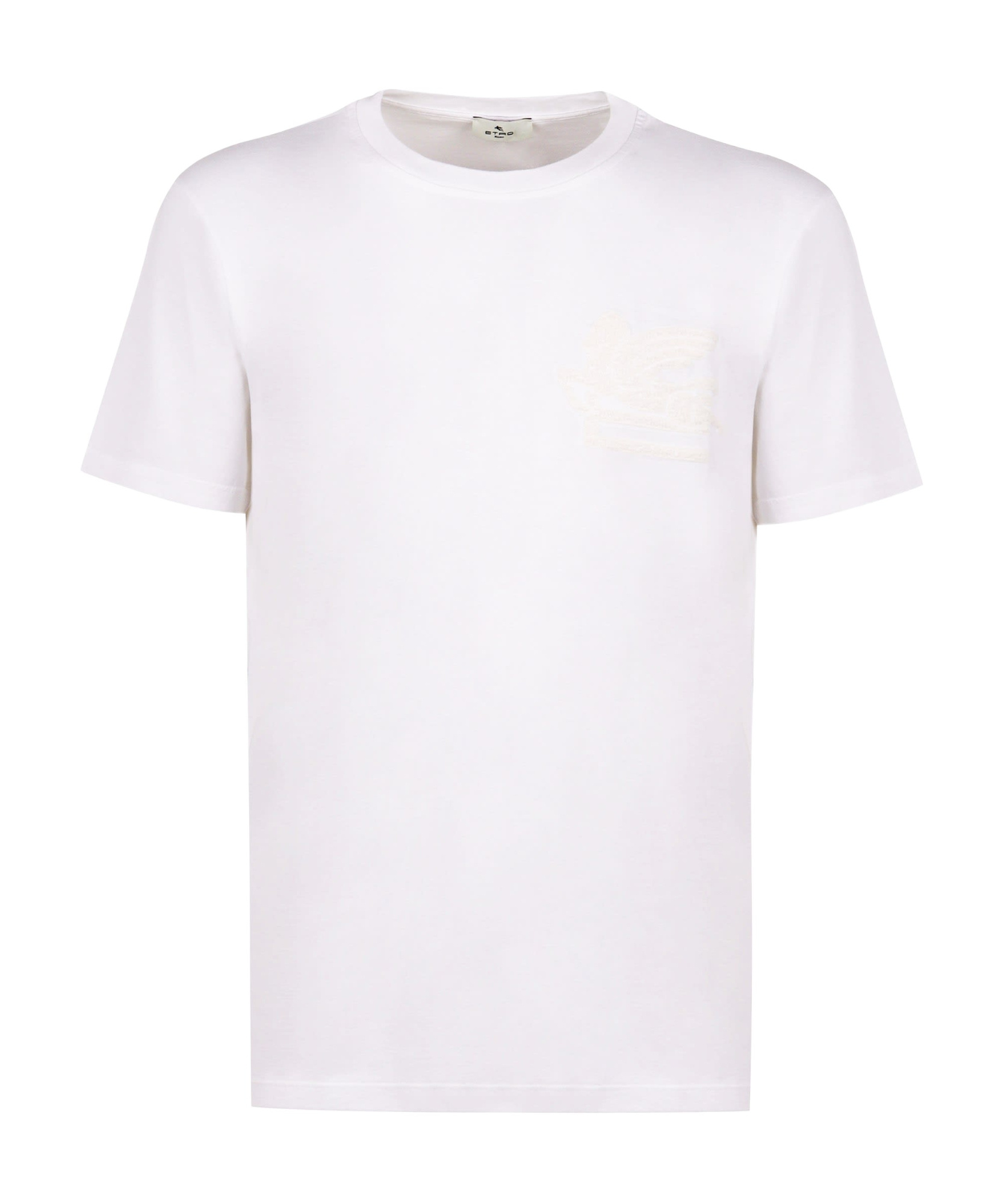 Etro Pegaso-embroidered Crewneck T-shirt In White