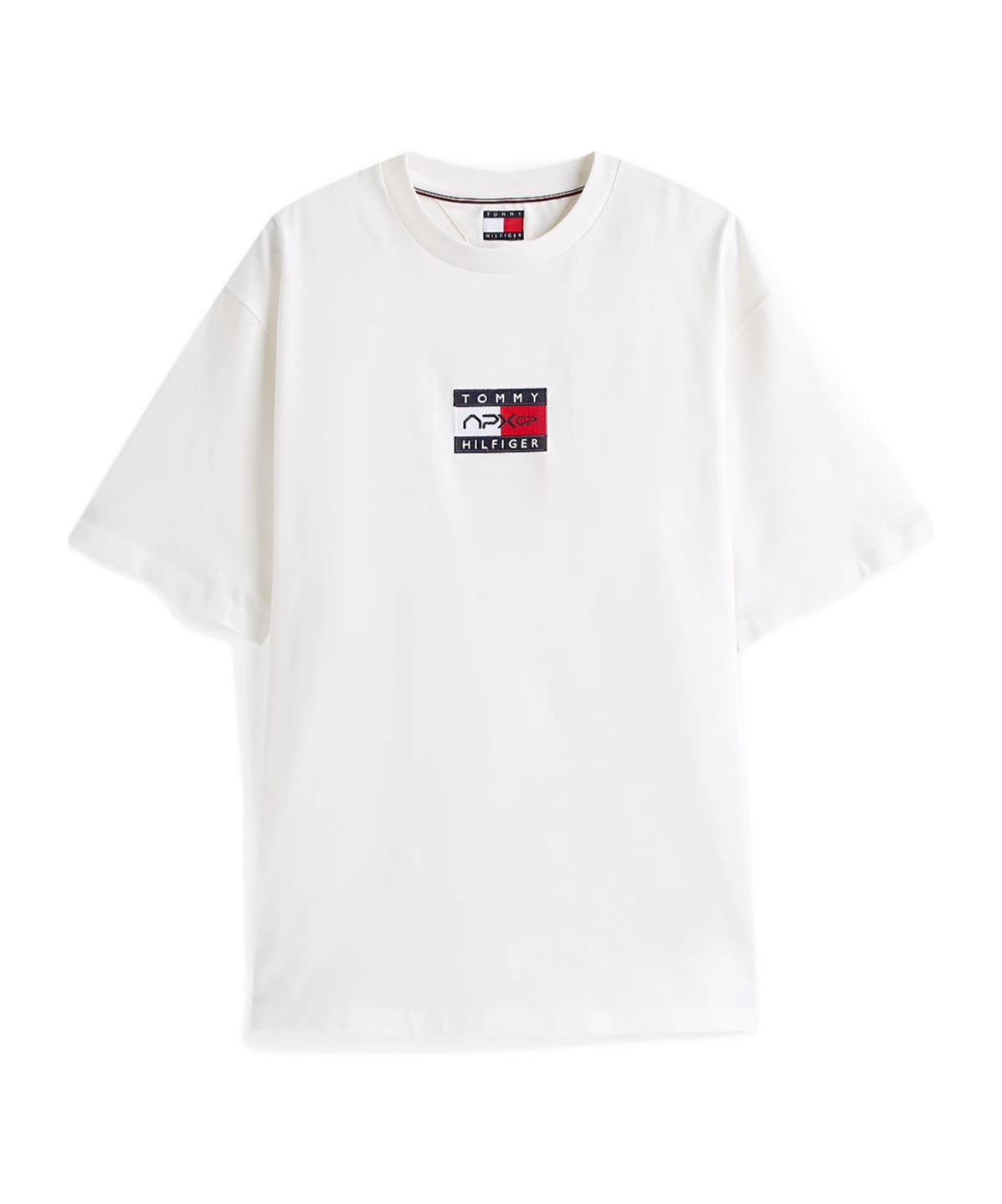 Tommy Hilfiger The Apxgp Collection Flag Relaxed T-shirt In White