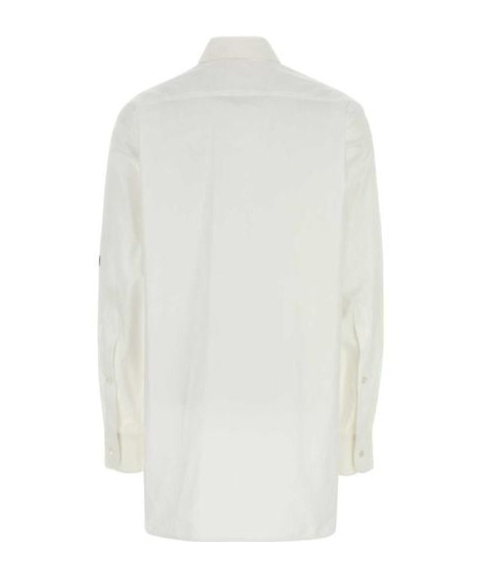 Stella Mccartney Womens Pure White Embroidered Welt-pocket Cotton-poplin Shirt In White