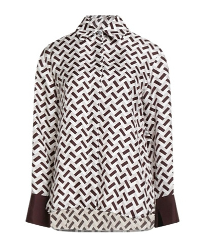 Max Mara Silk Shirts Blouses In Brown