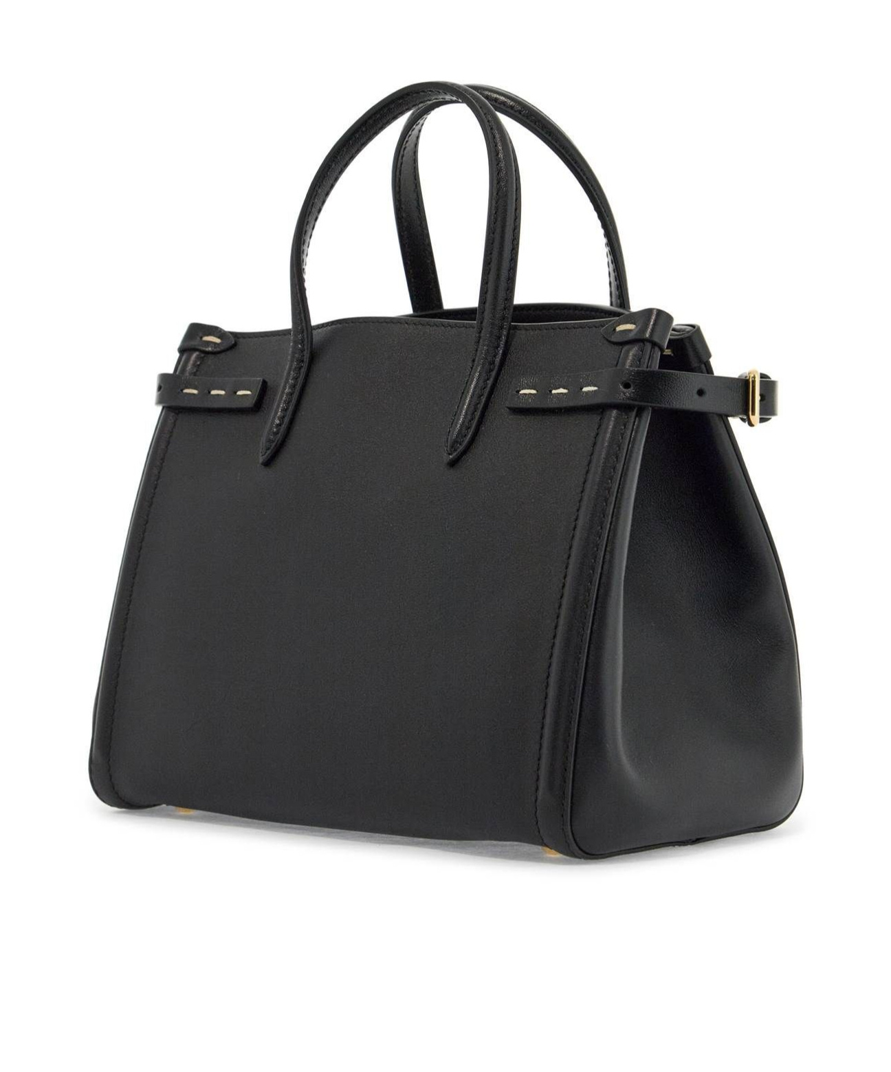 Valentino Antibes Small Leather Tote Bag In Black