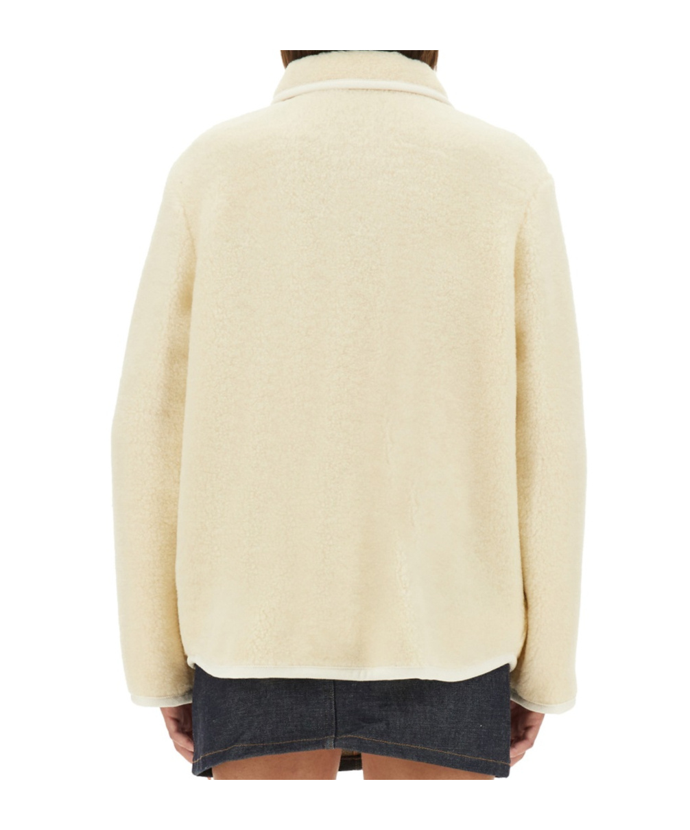 Apc A.p.c. Long Sleeve Buttoned Jacket In Neutral