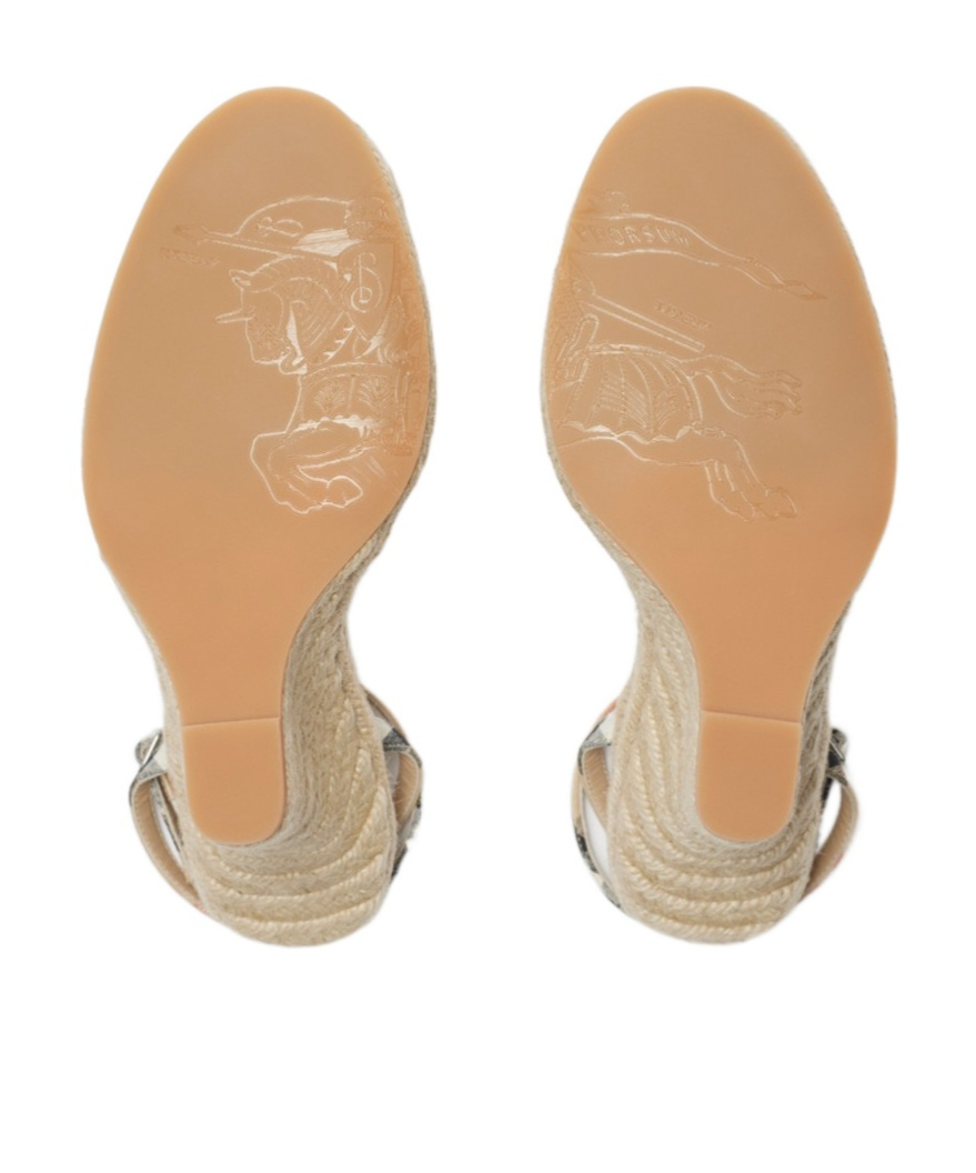Burberry Check Mews Espadrille Pumps In Sand
