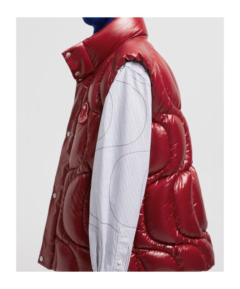 Moncler X Palm Angels Gwenyth Down Vest Red In Red