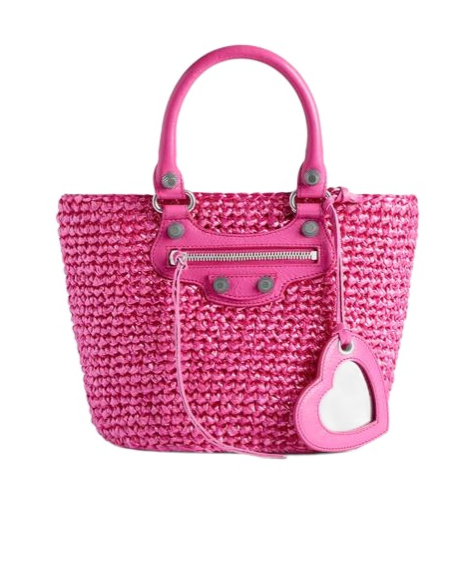Balenciaga Le Cagole Panier Tote Bag Fuchsia In Pink