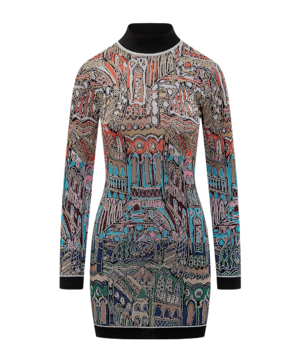 Missoni Jacquard Mini Dress In Multicolor