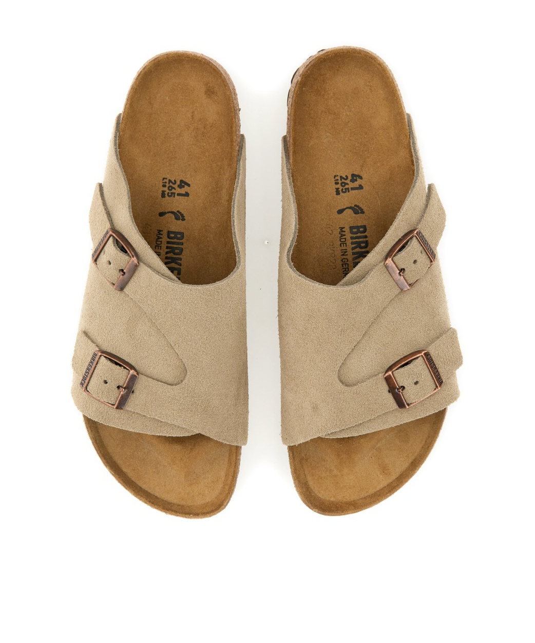 Birkenstock Zürich Suede Flat Sandals In Brown