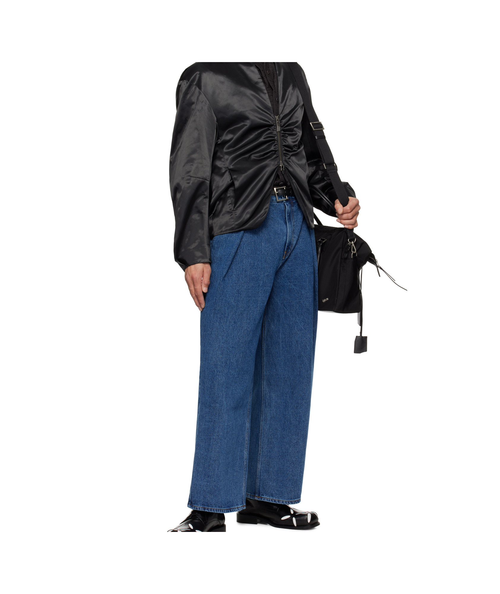 Ader Error Jeans With Belt Loops In Blue