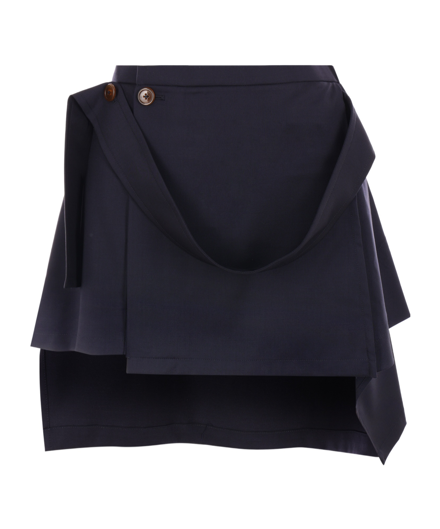 Shop Vivienne Westwood Meghan Asymmetric Wool Skirt In Black