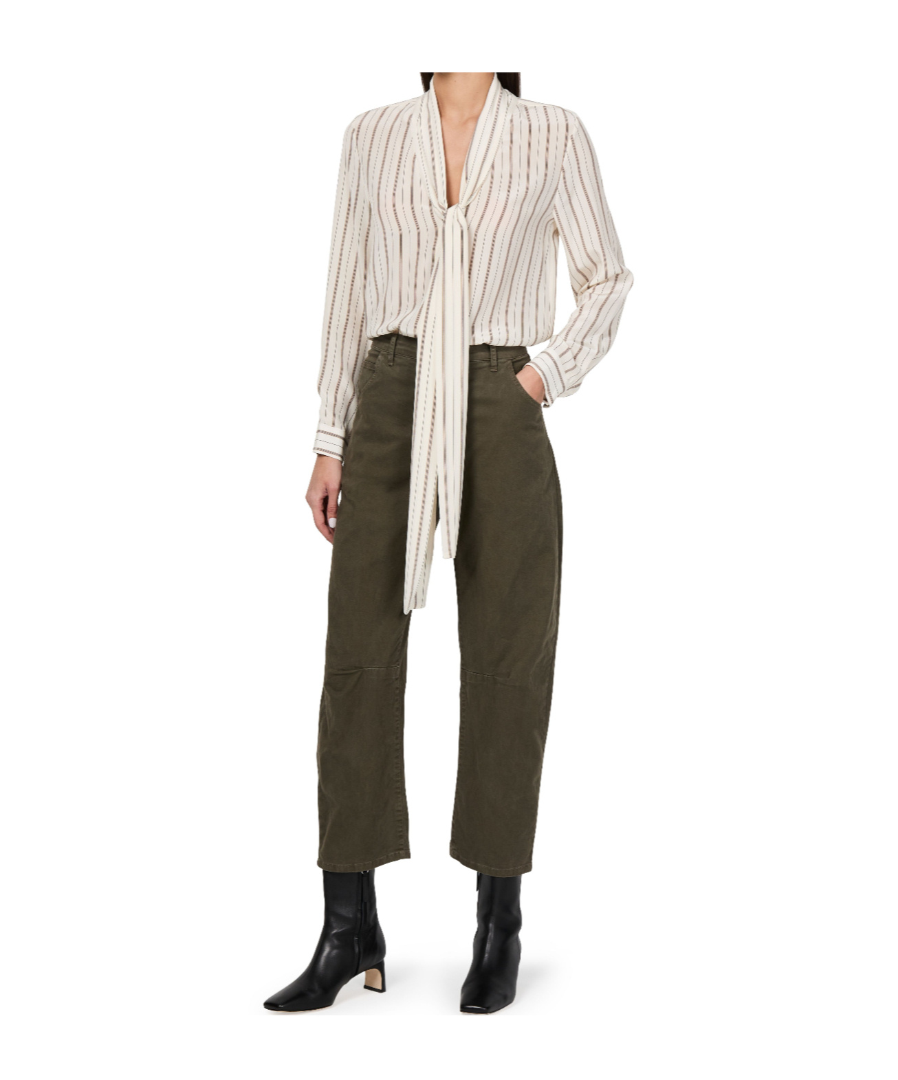 Nili Lotan Emerson Belt Loop Track Pants
