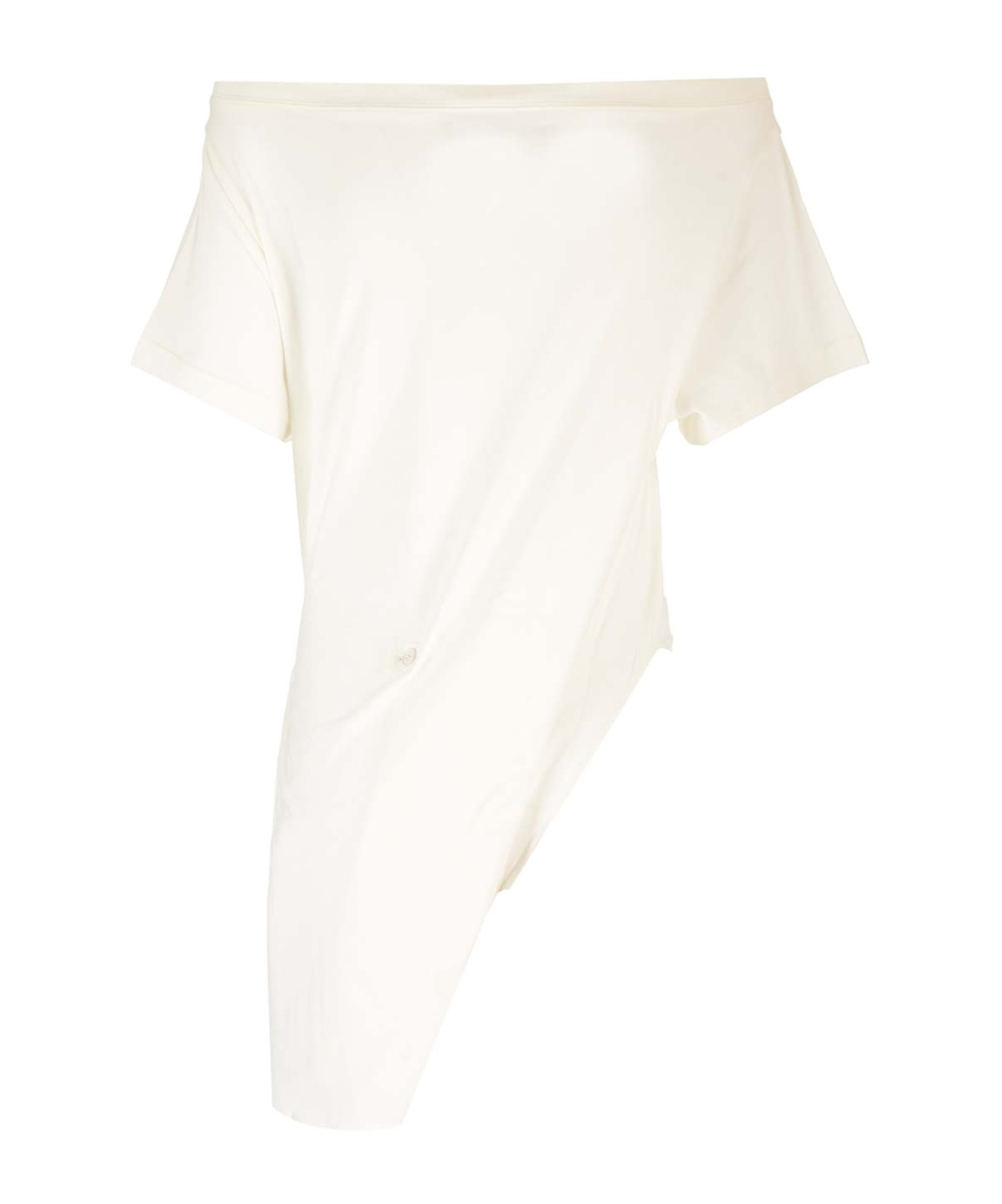 Courrèges Boat-neck Cotton Bodysuit In White