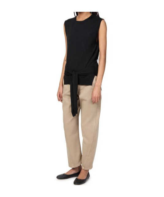 Lemaire Trompe L'oeil Sleeveless Sweater In Black