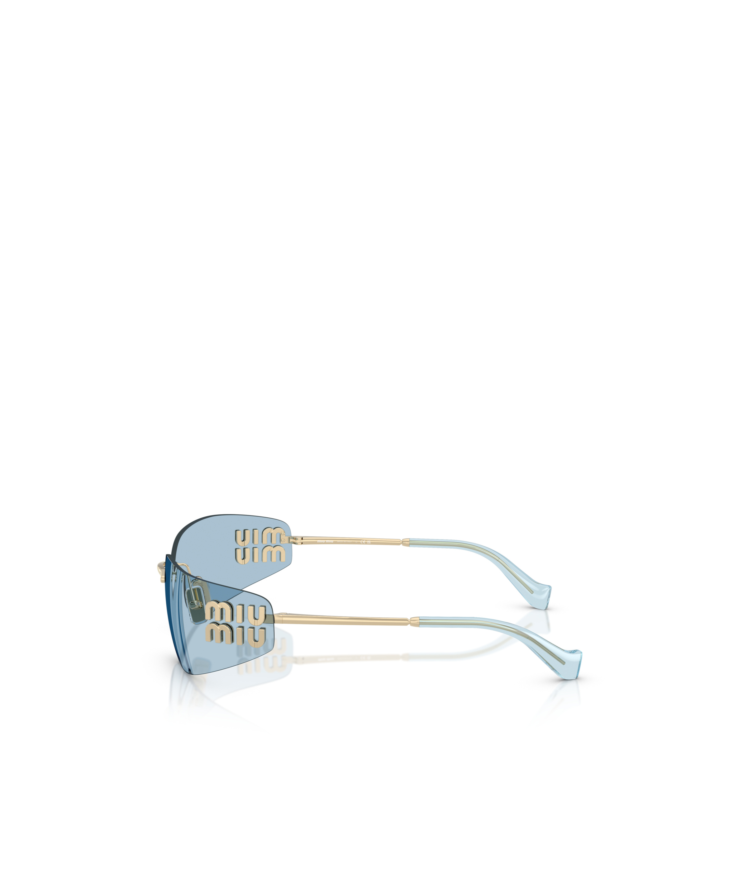 Miu Miu Rimless Sunglasses In Blue