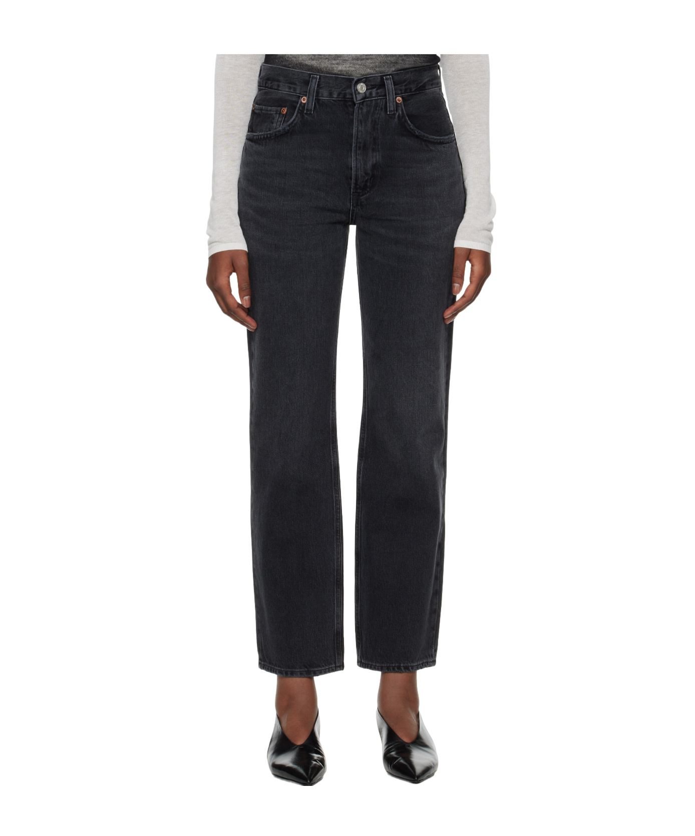 Agolde 90s Pinch Waist Straight-leg High-rise Organic-cotton Denim Jeans