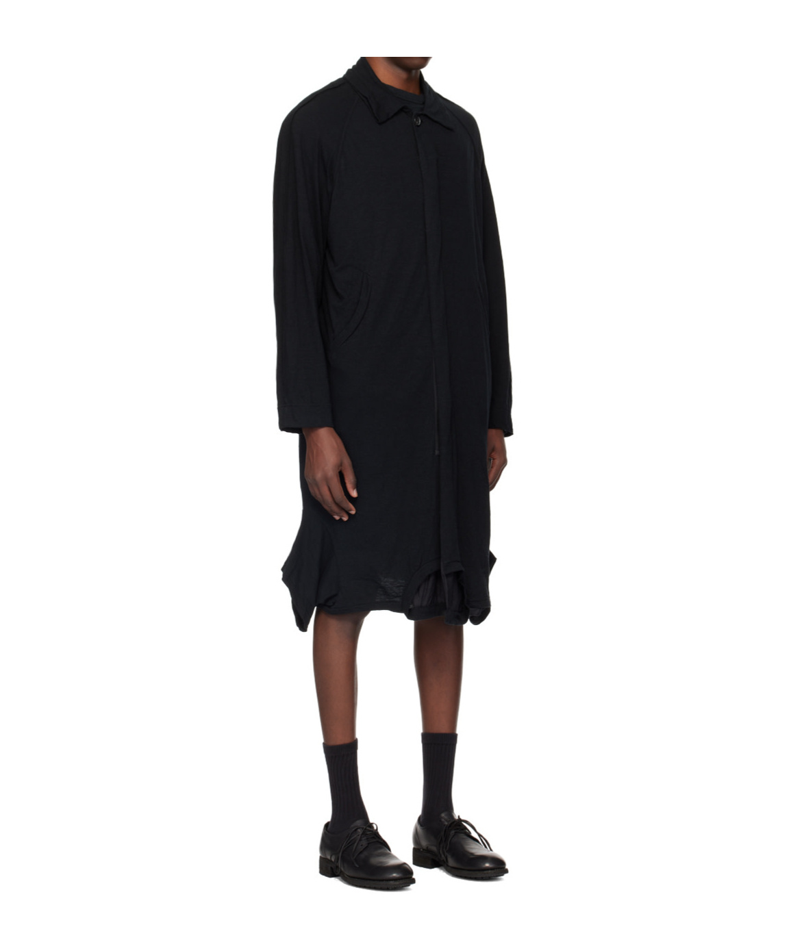 Undercover Asymmetrical Coat In Black