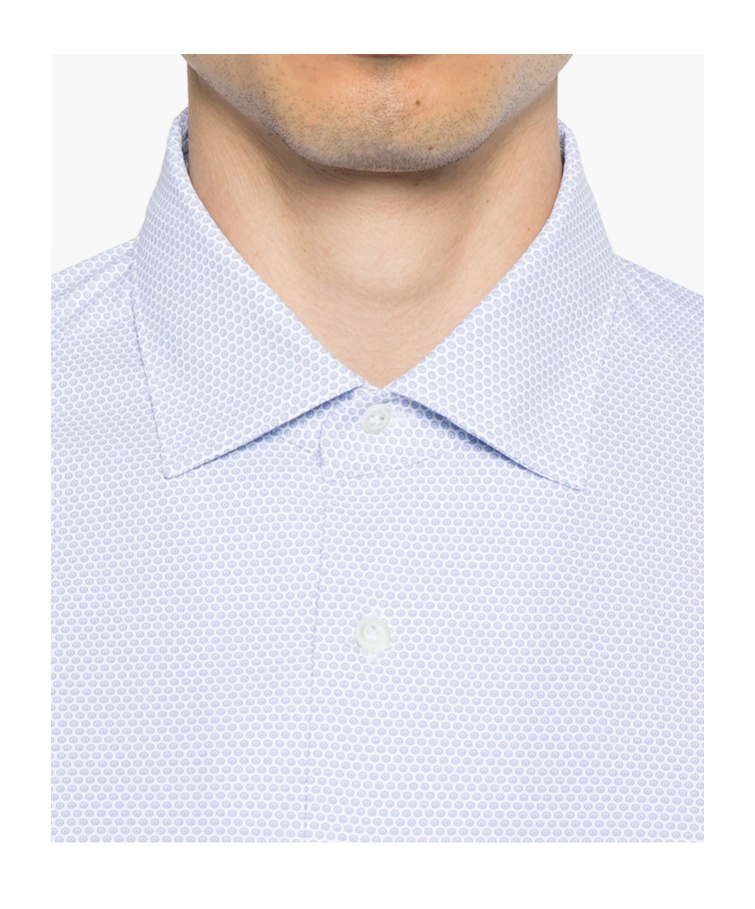 Mazzarelli Lapel Long Sleeve Shirt In White