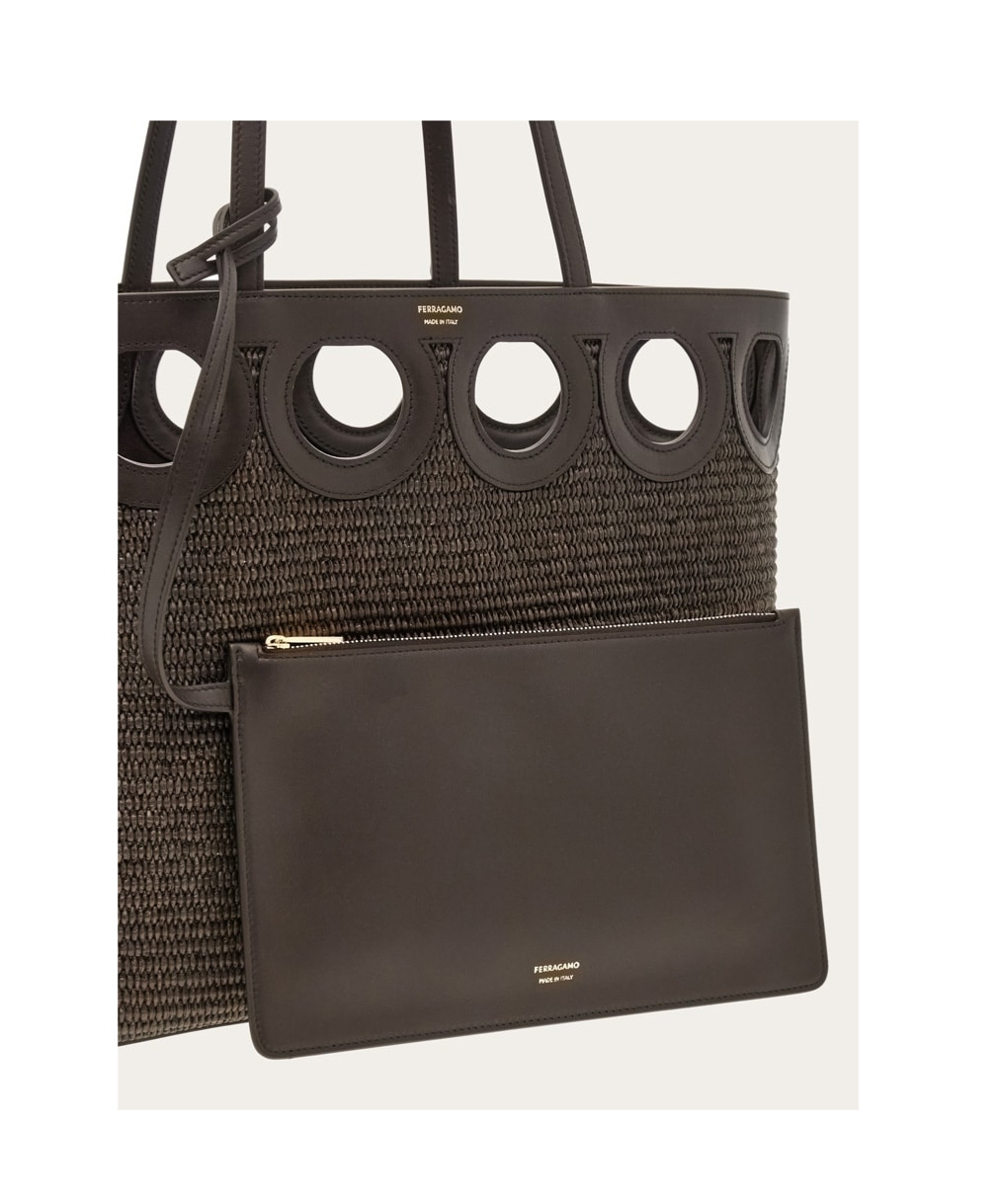 Ferragamo Gancini Outline Tote Bag (l)