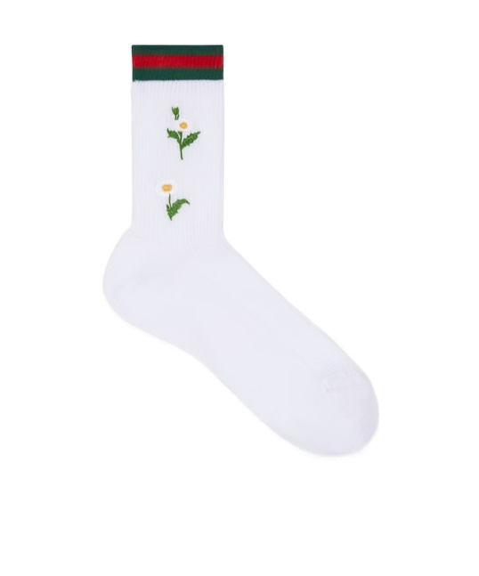 Gucci Rib Socks In White