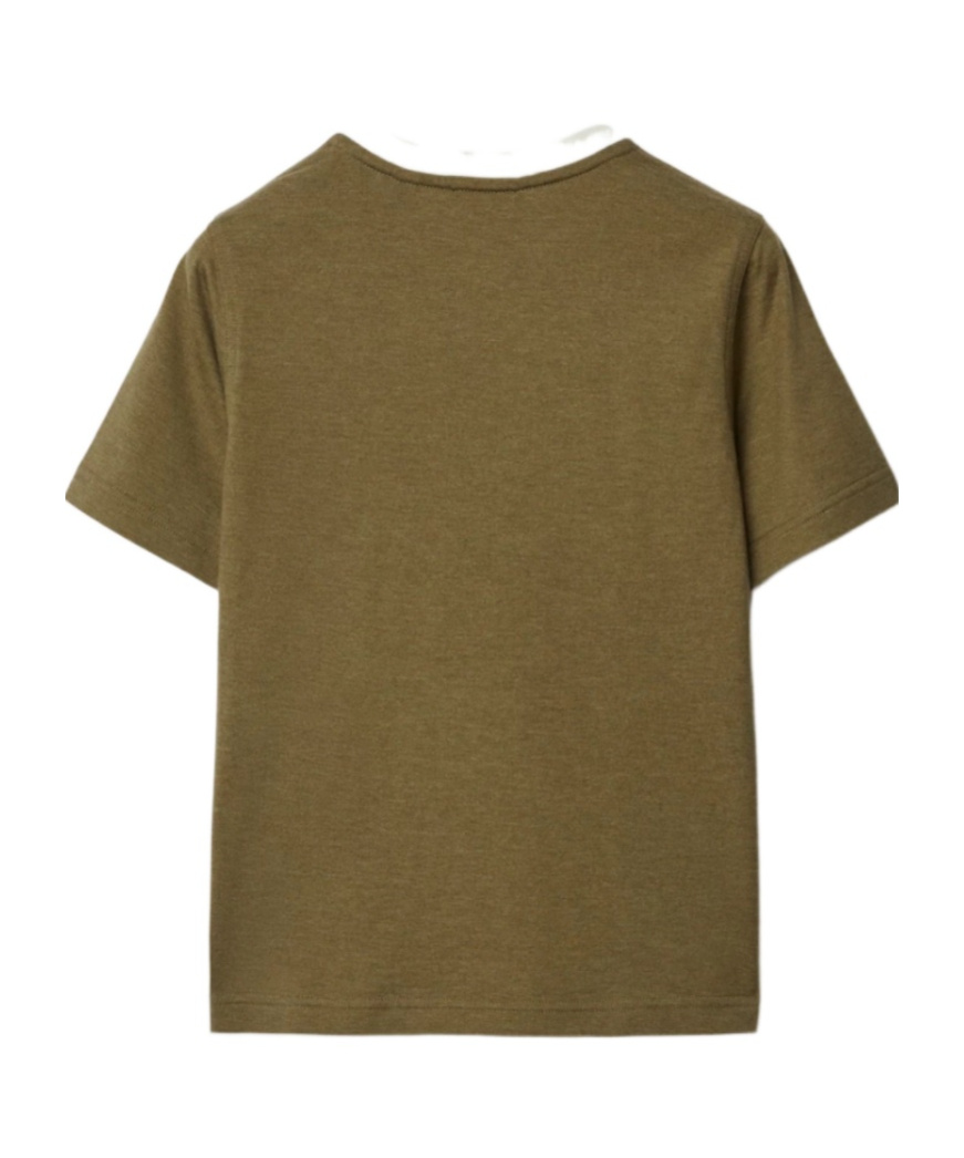 Burberry Ekd-motif Cotton T-shirt In Green