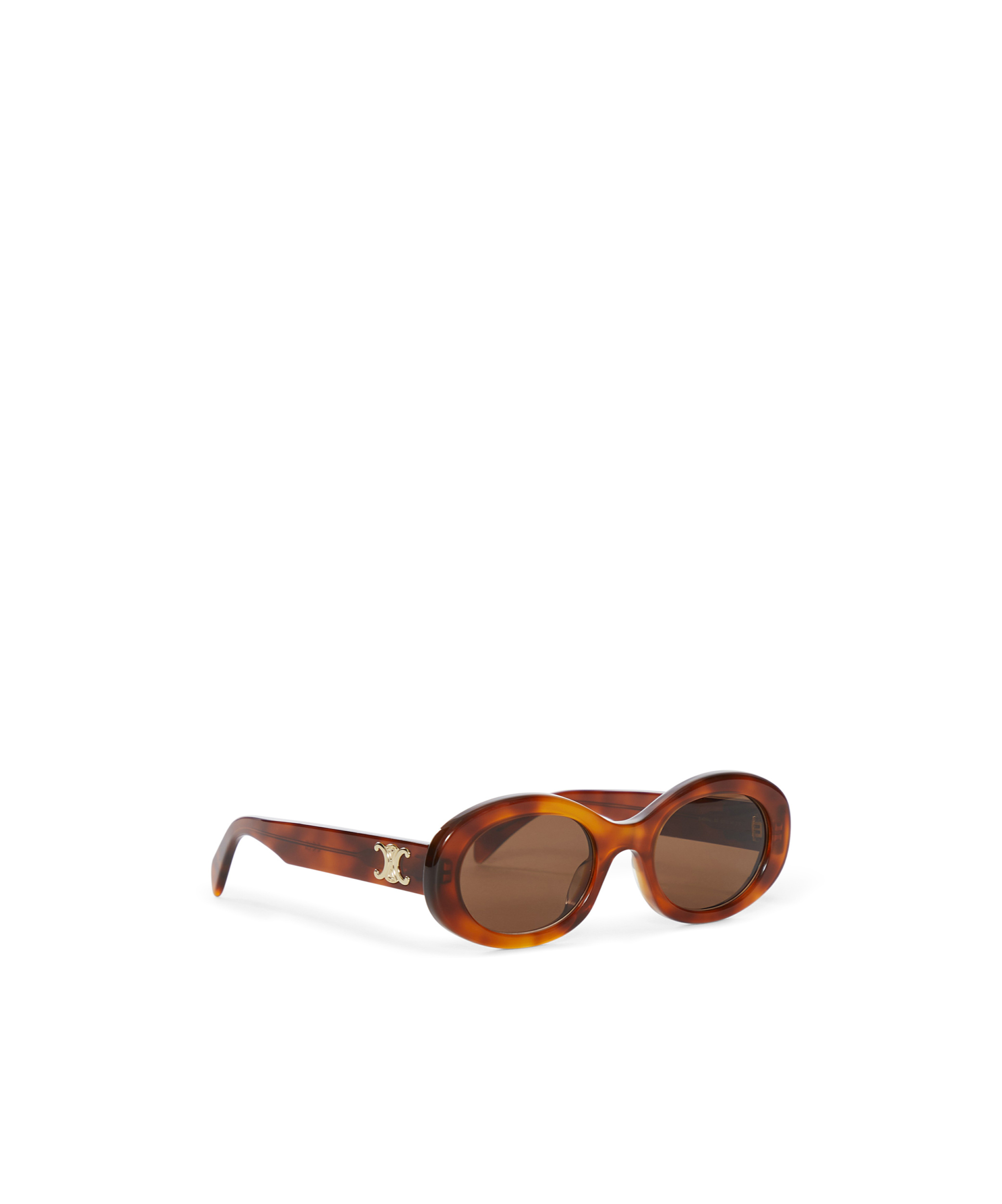 Celine Oval Sunglasses In Brown