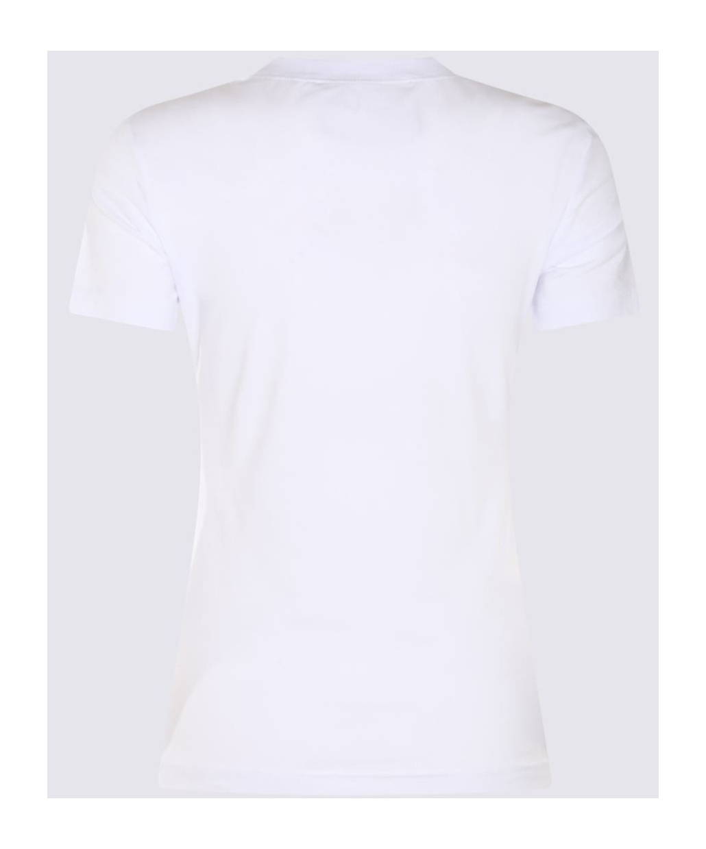 Versace Jeans Rhinestone-detailed Cotton-blend T-shirt In White