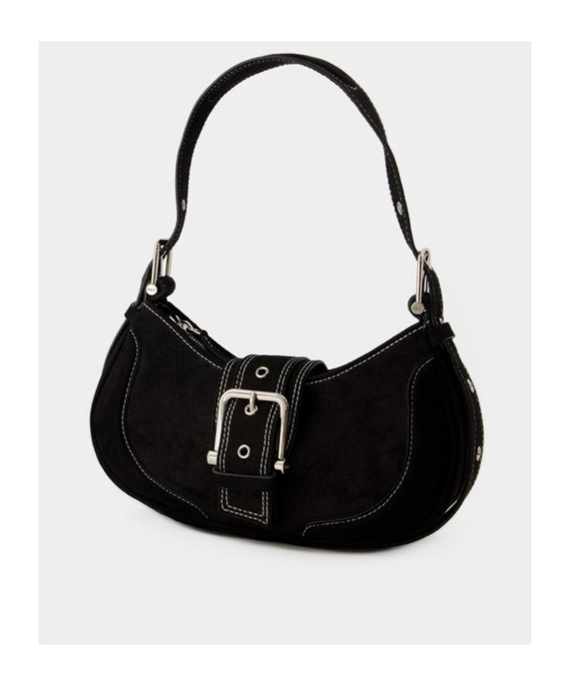 Osoi Leather  Hobo Brocle Shoulder Bag In Black