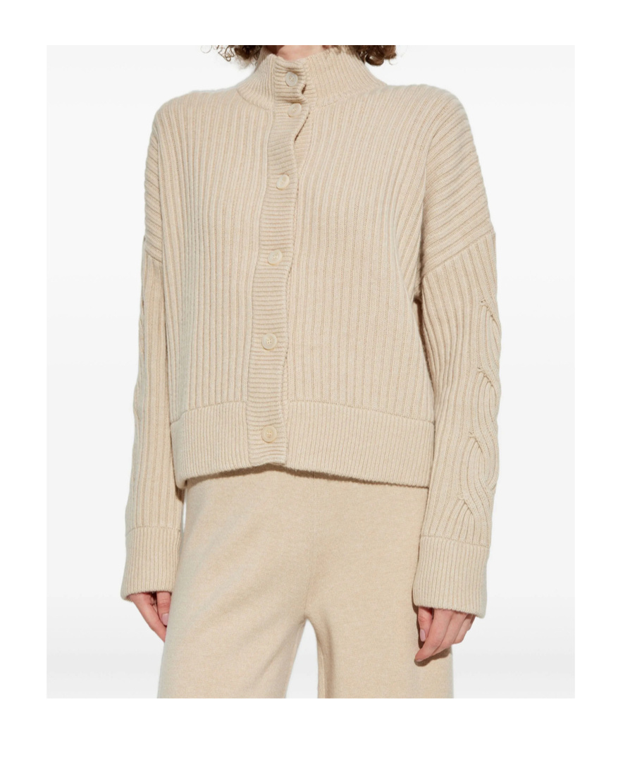 Max Mara Long-sleeved Sweater Jacket In Neutral