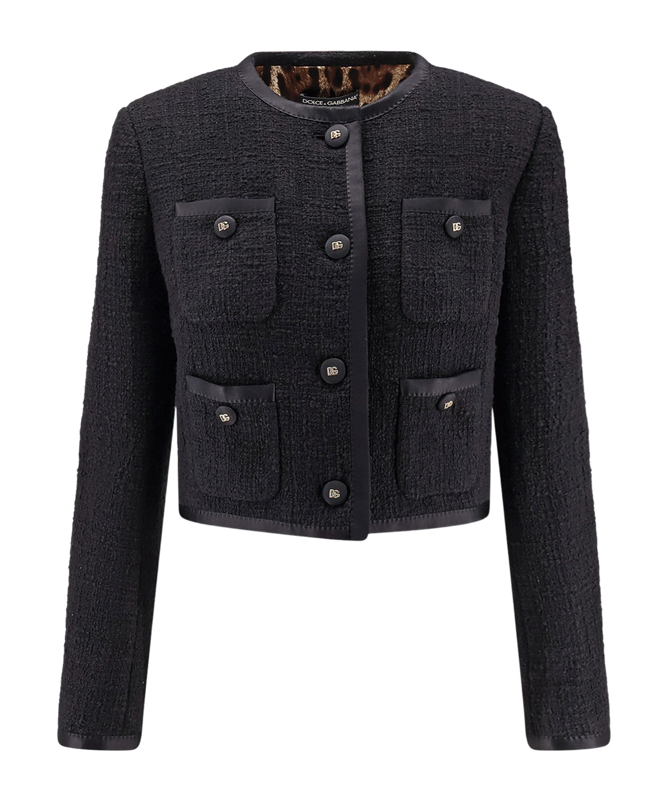 Dolce & Gabbana Cotton Blend Jacket In Black