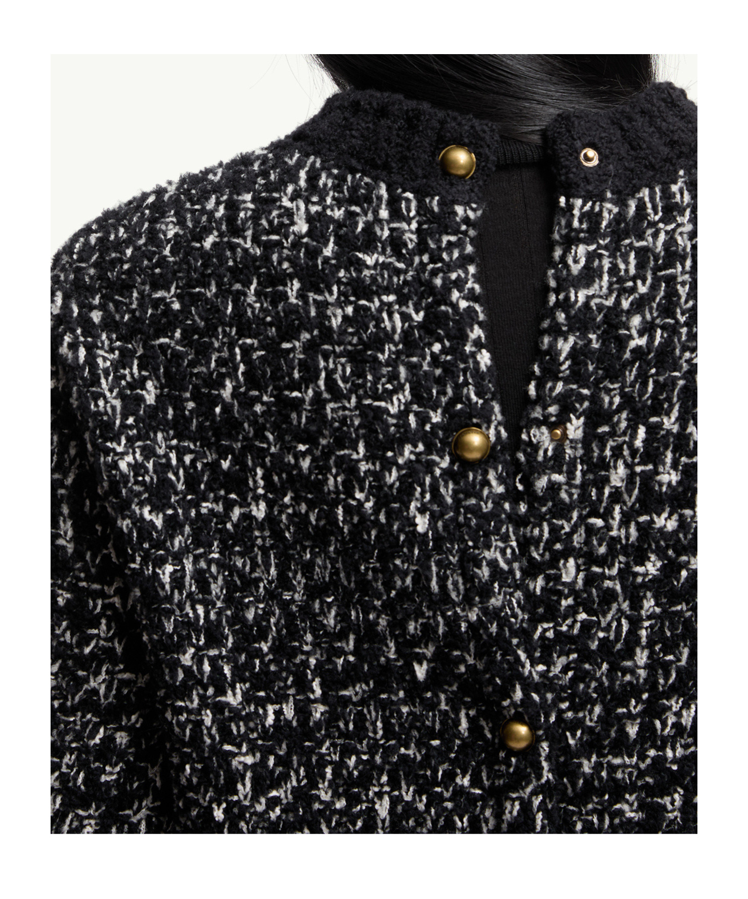 Moncler Fringe-trim Wool Blend Sweater In Black