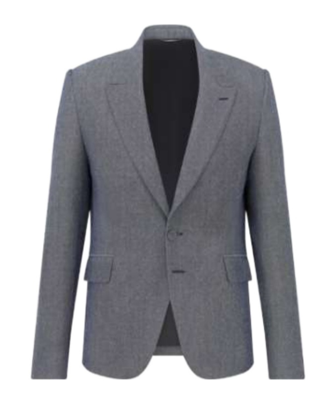 Dior Single-breasted Blazer In Gray