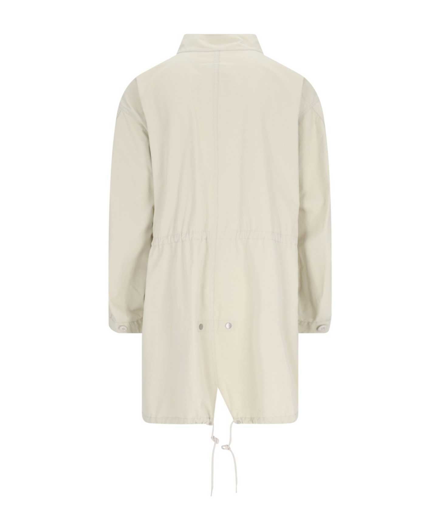 Mm6 Maison Margiela Logo Patch Drawstring Waist Coat In White
