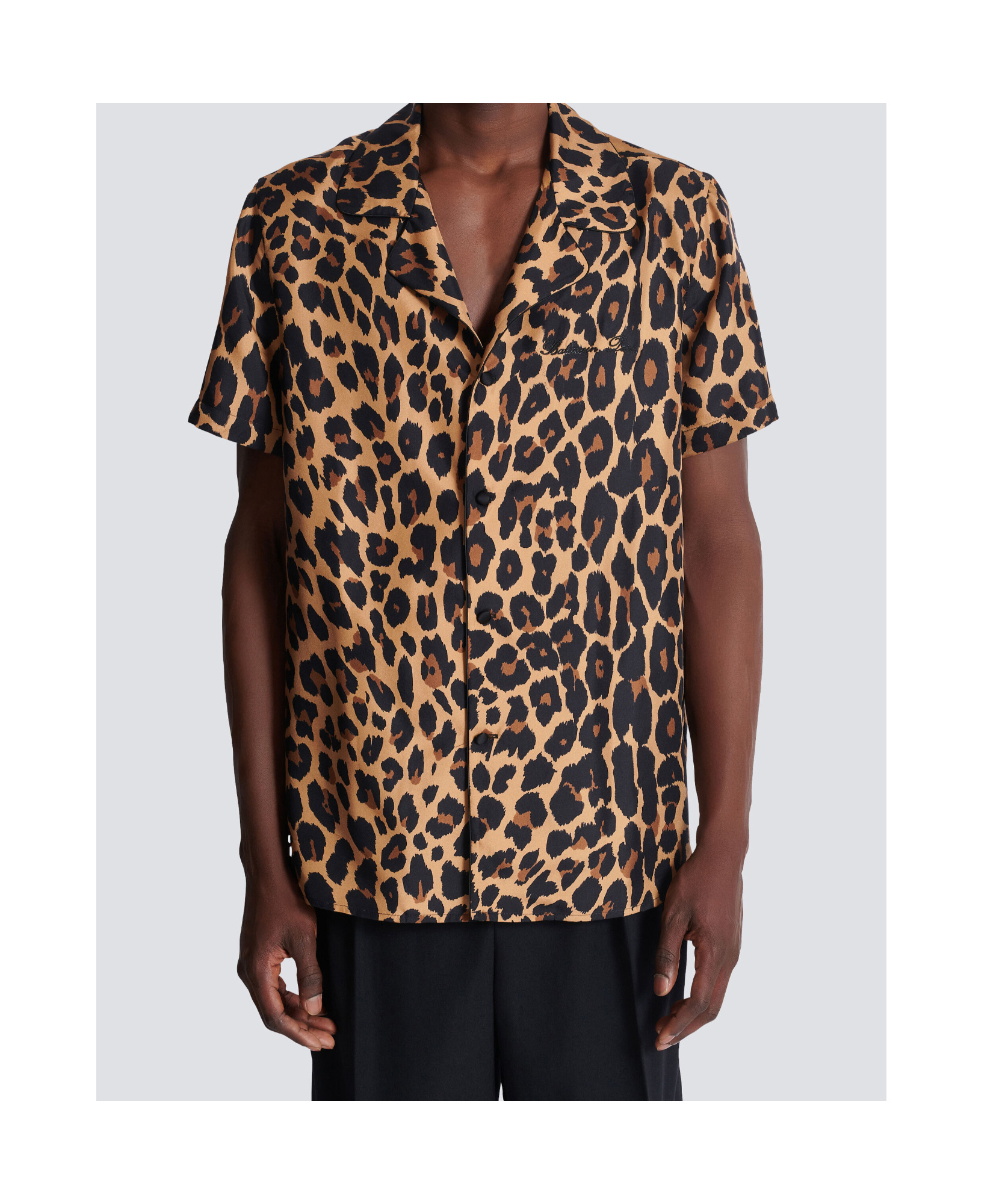 Balmain Animal Print Chest Pocket Shirt In Animal Print