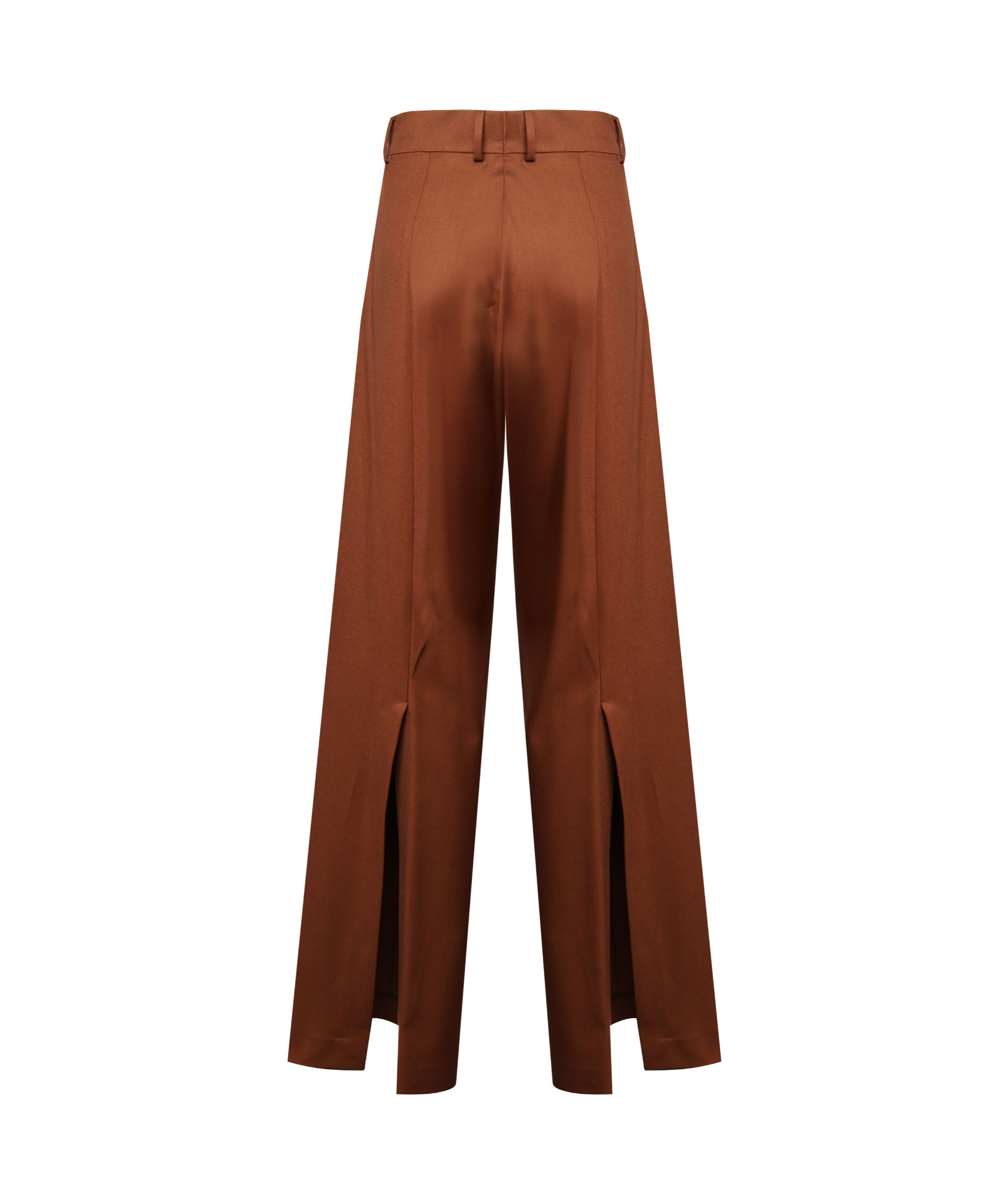 Nine Minutes Belt-loop Casual Pants In Brown