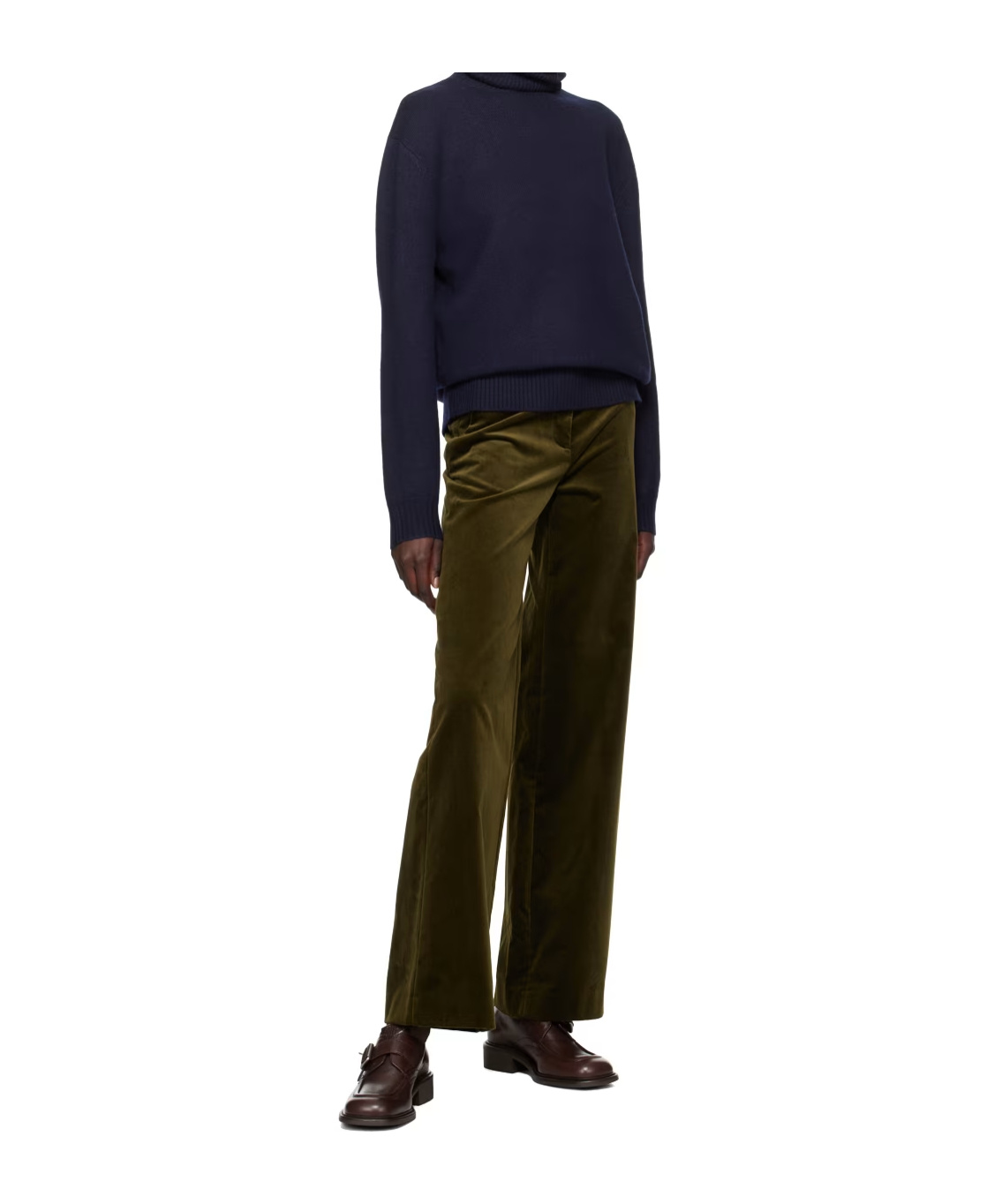 Apc Khaki Margaret Trousers In Black