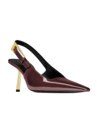SAINT LAURENT LEE SLINGBACK PUMPS IN PATENT LEATHER 