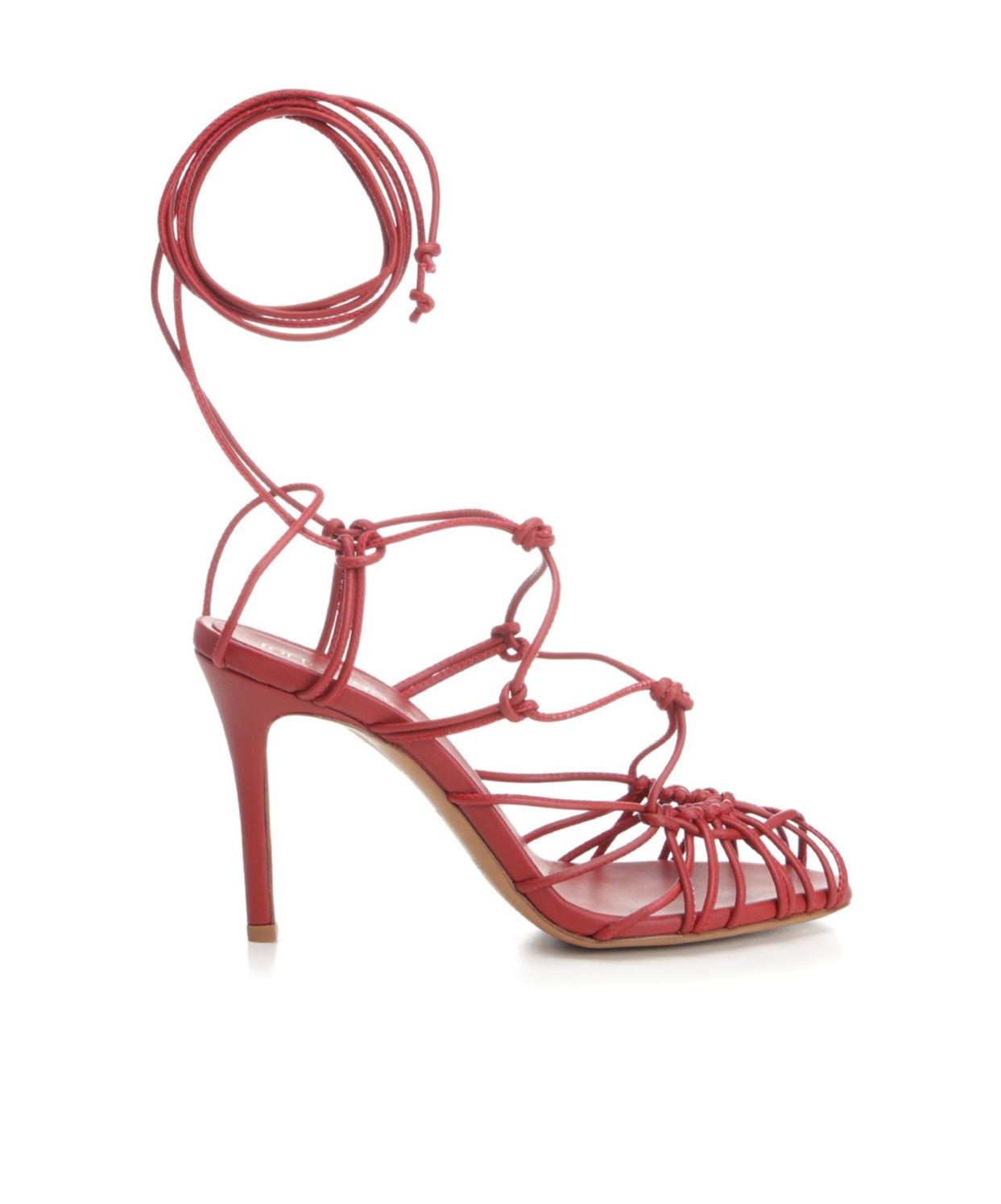 Shop Forte Forte Thin Heel Sandals In Red