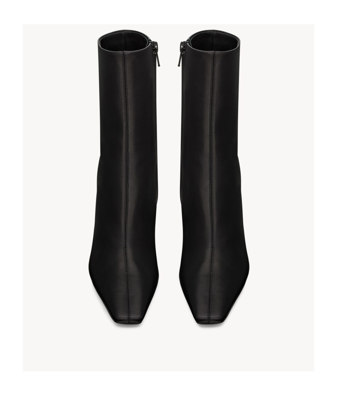 Saint Laurent Jill 75 Booties In Smooth Leather In Black