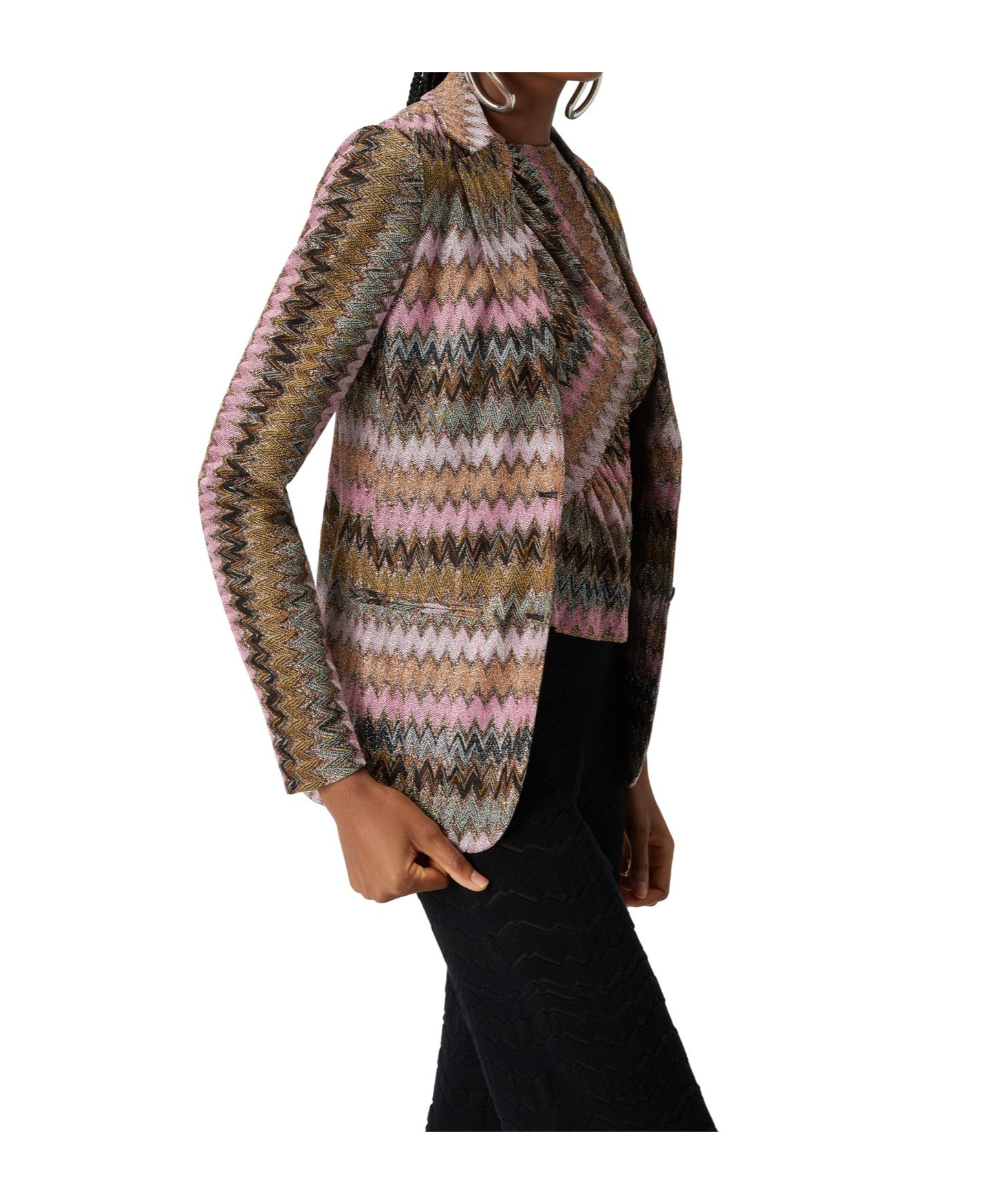 Missoni Lapel Long-sleeved Suit Jacket In Multicolor