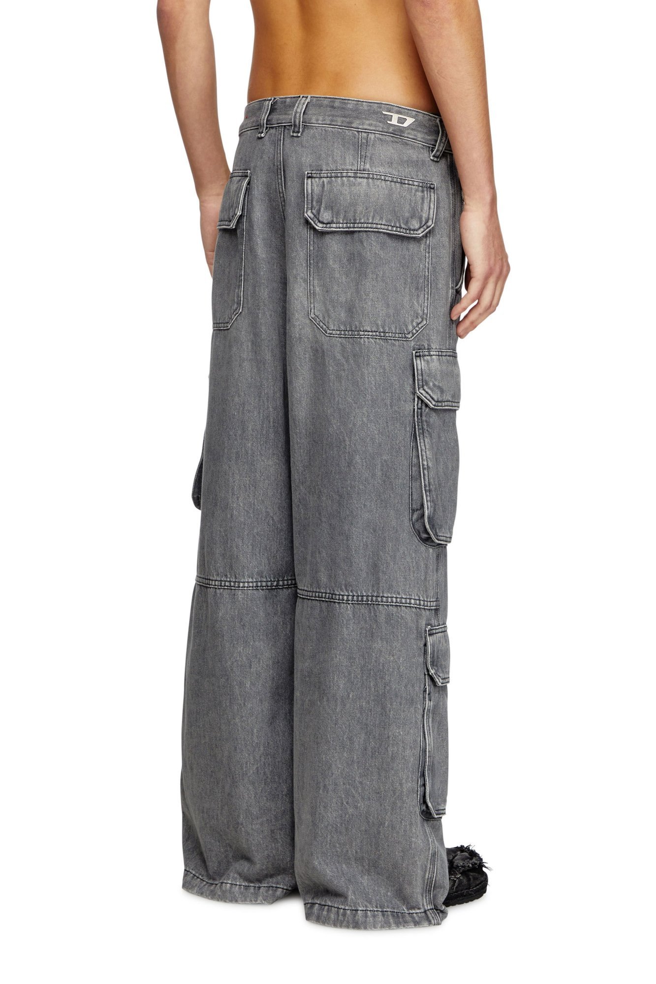 Diesel Gray Relaxed D-touch Odcbe Jeans In Gray