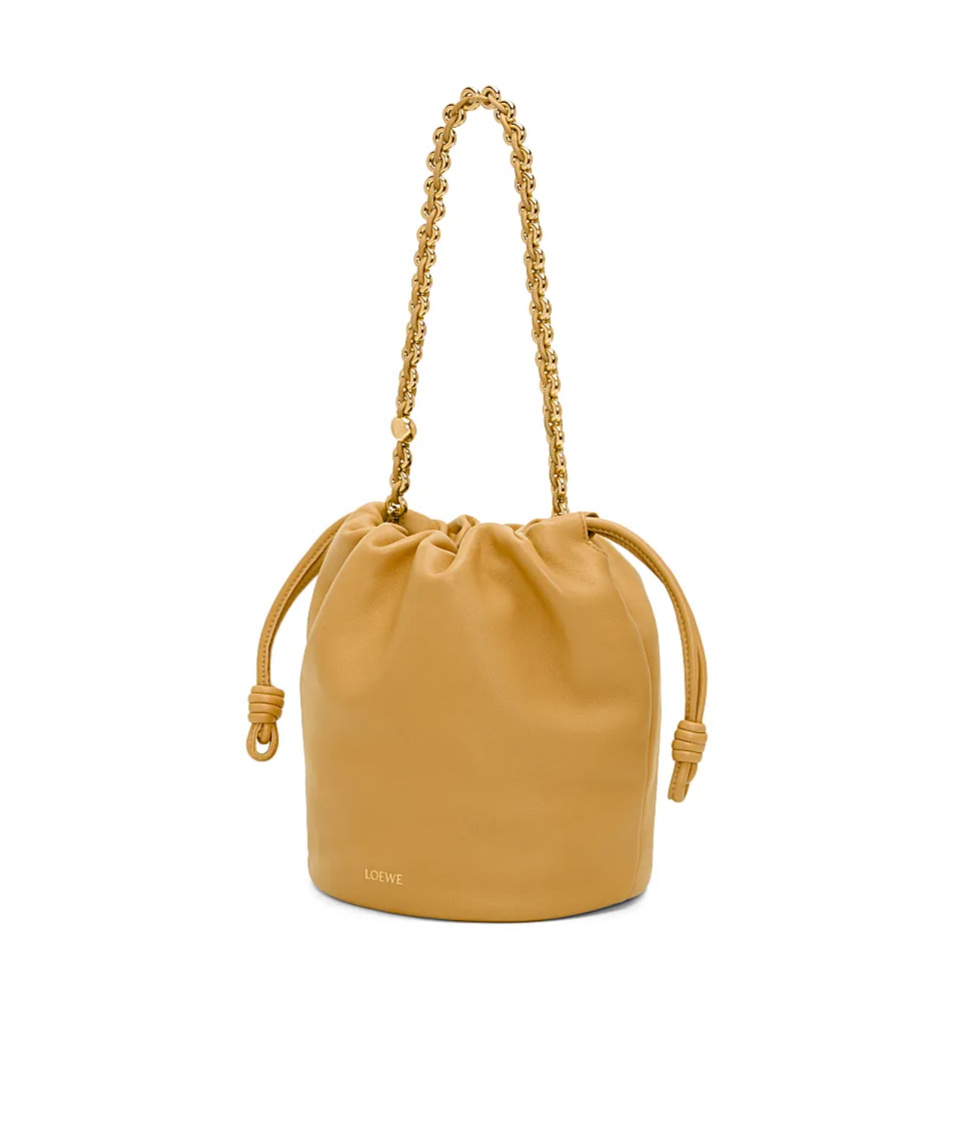 Loewe Womens Sahara Flamenco Mini Leather Clutch Bag In Brown