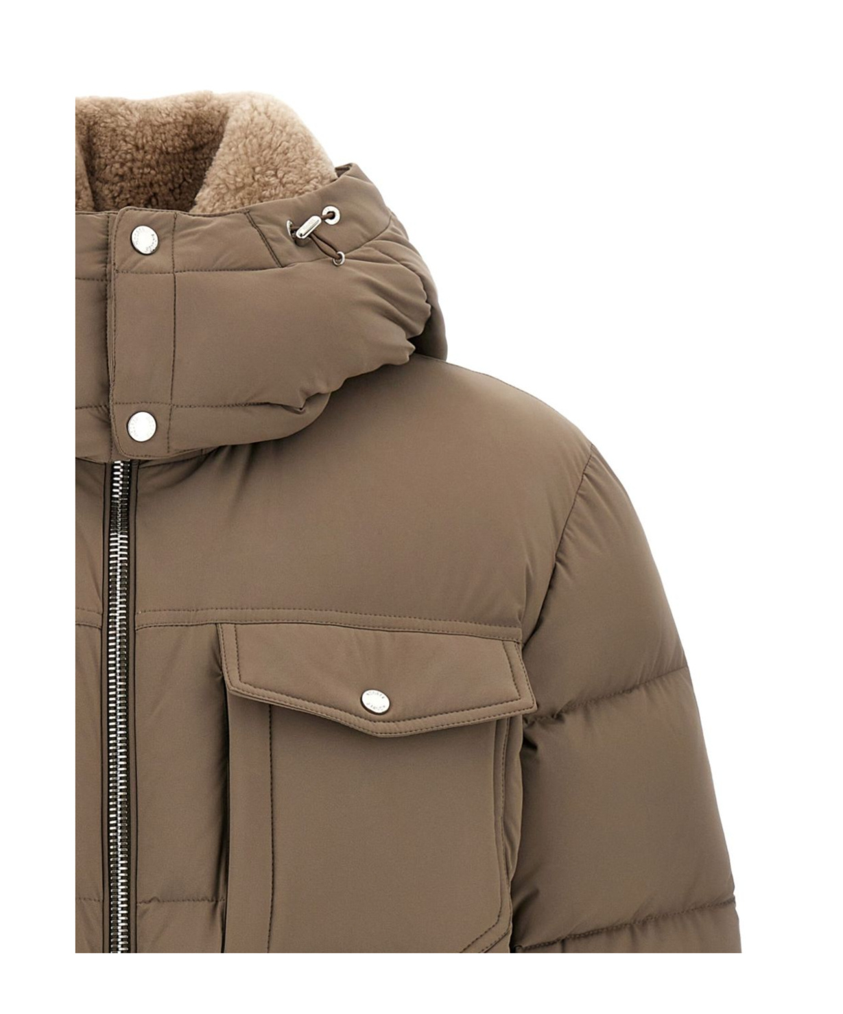 Moorer Alarick Quilted Flap-pocket Jacket In Brown