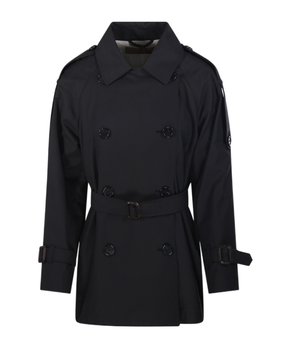 Max Mara The Cube Caroline Short Trench Coat In Black