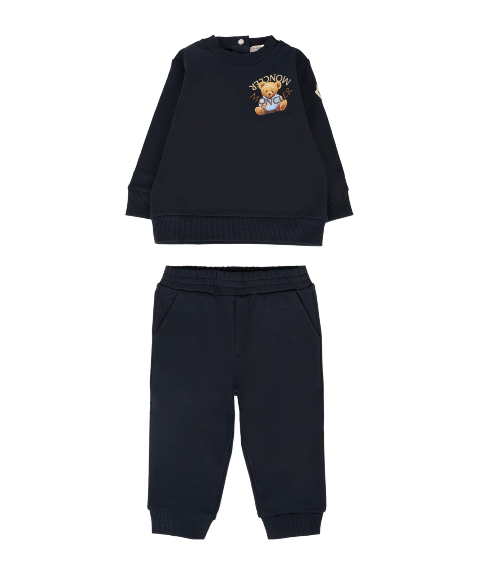 Moncler Long-sleeved Sportswear Suit In Black